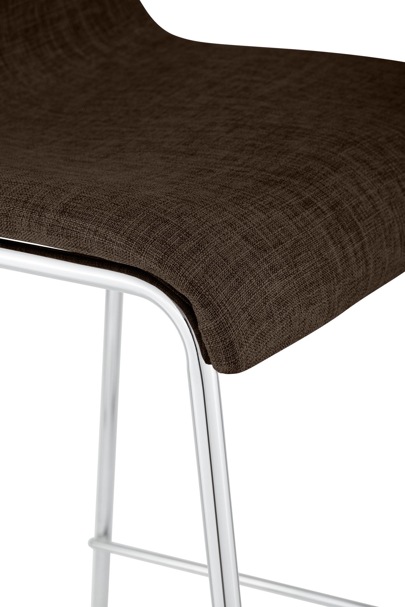 Set van 2 barstoelen Hover, stof, 4-poots onderstel