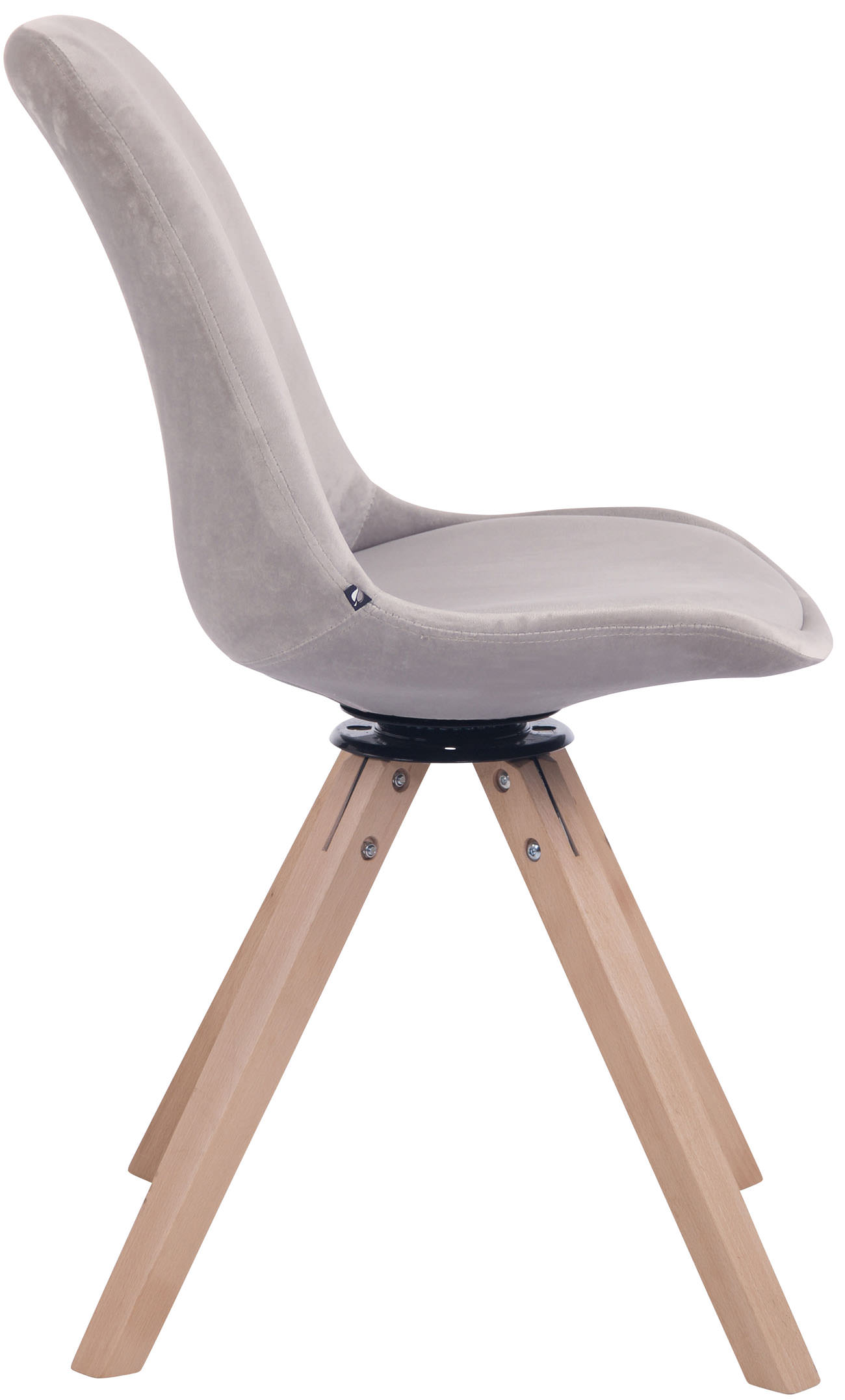 Eetkamerstoel Troyes fluweel vierkant frame