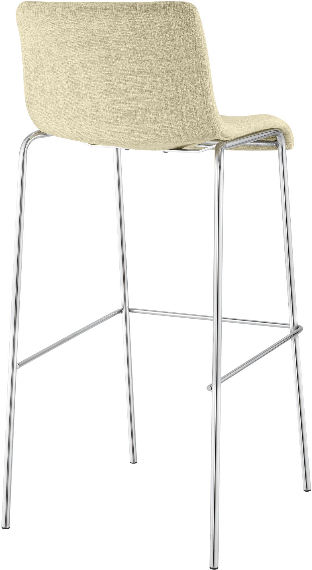 Set van 2 barstoelen Hover, stof, 4-poots onderstel