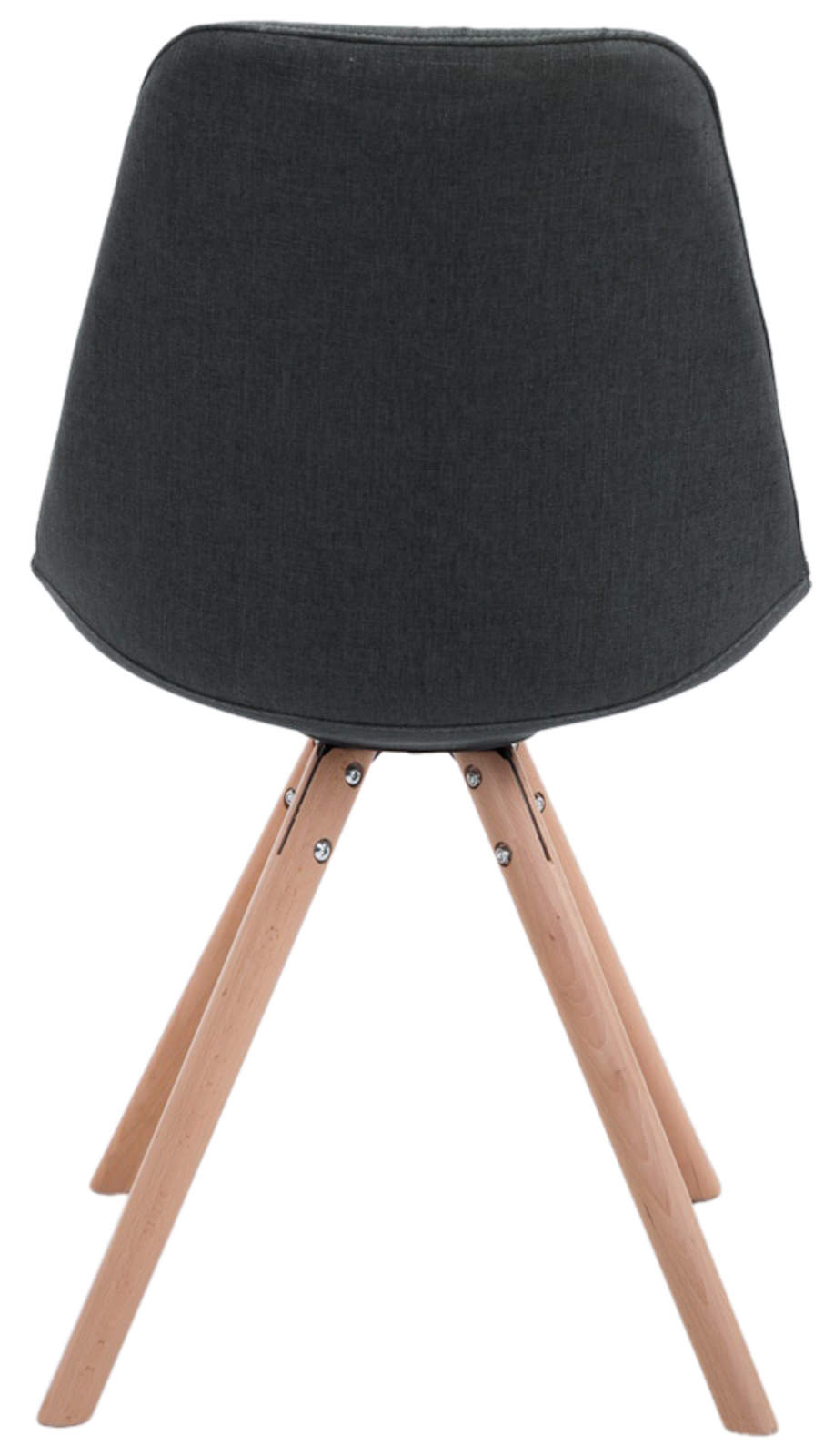 Set van 4 eetkamerstoelen Toulouse stof rond