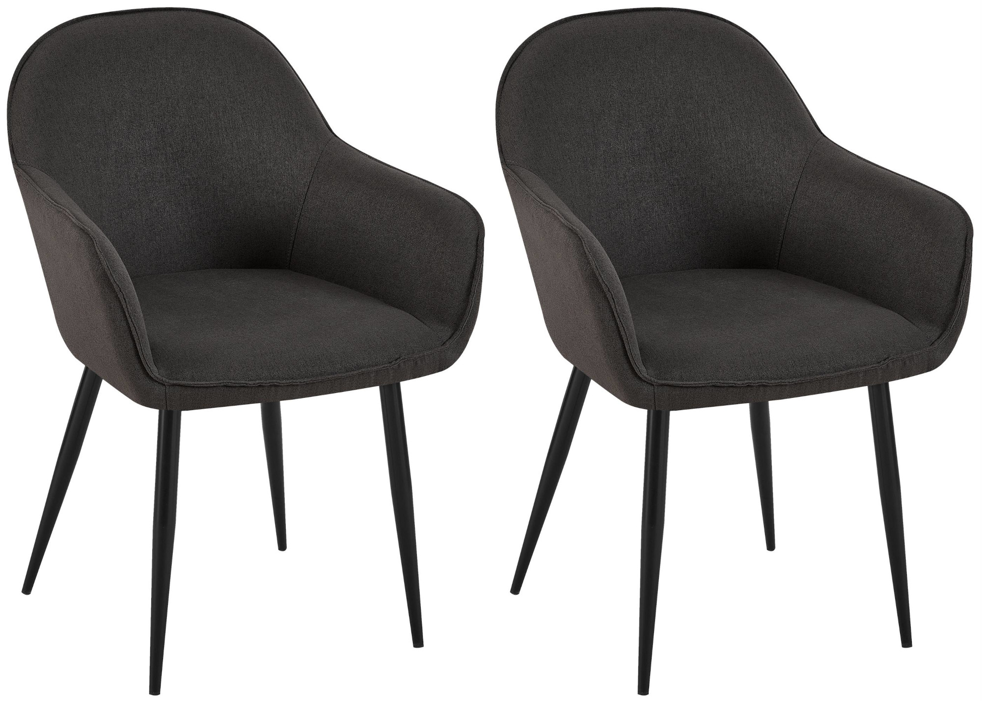 Set van 2 Eetkamerstoelen Boise Stof