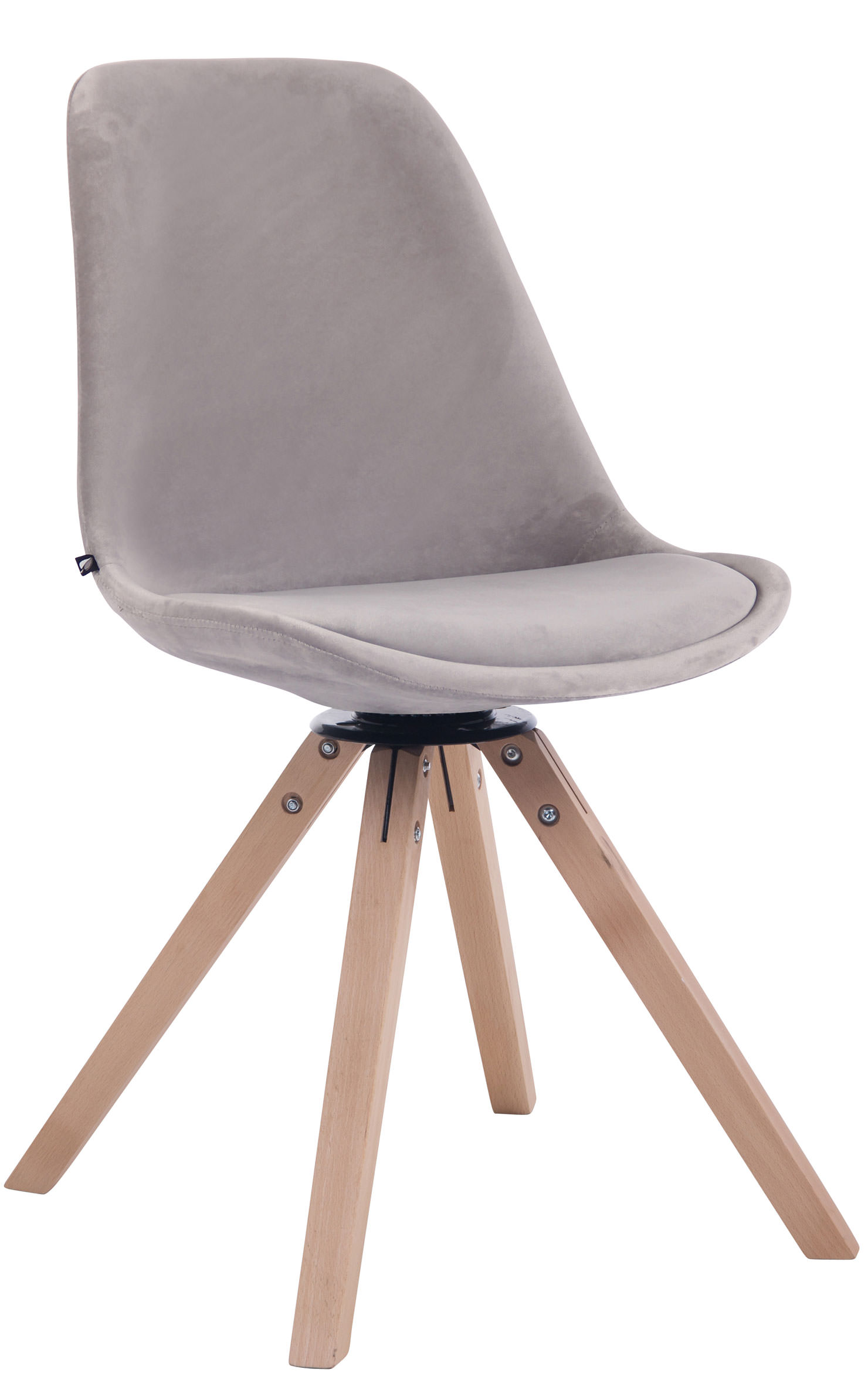Eetkamerstoel Troyes fluweel vierkant frame