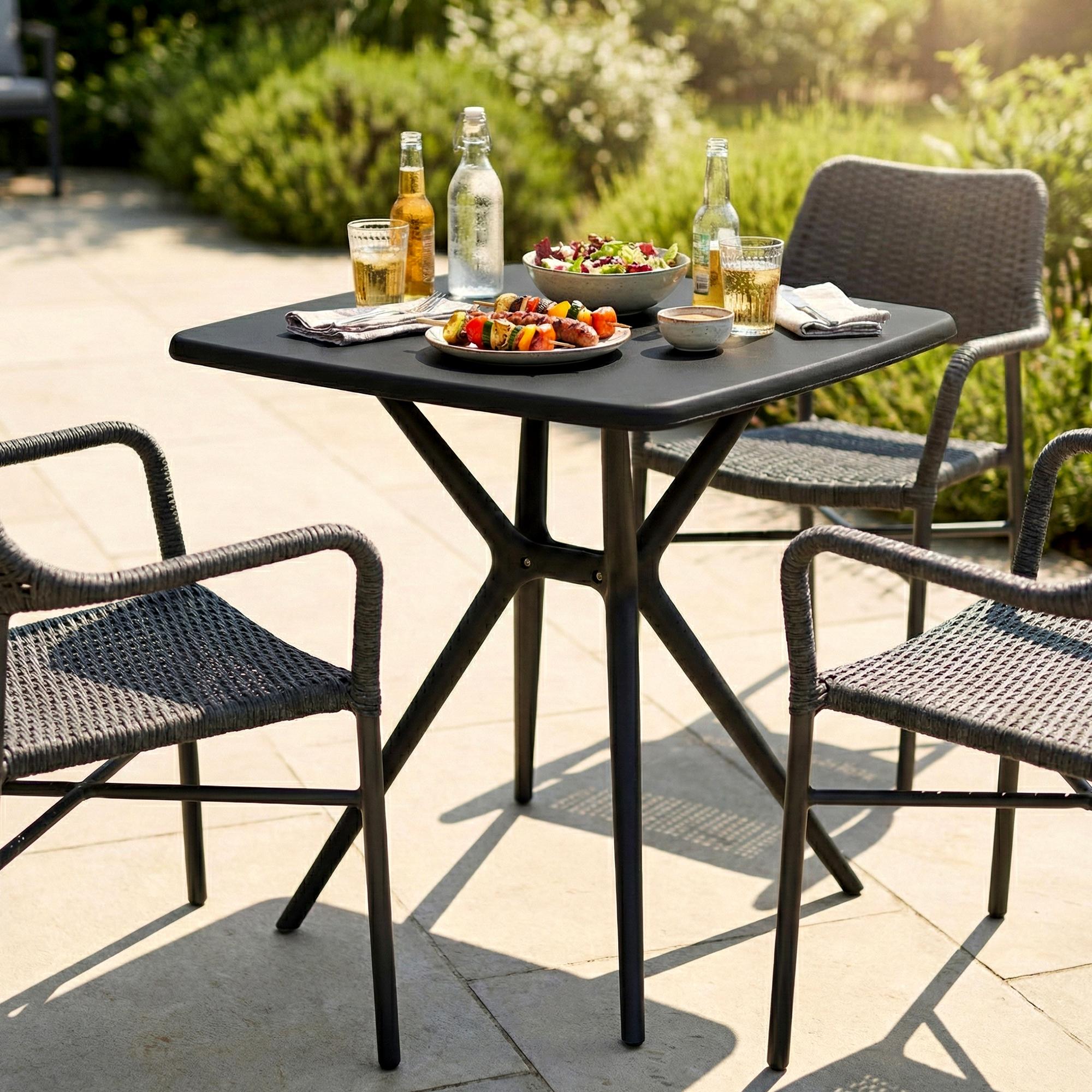 Vierkante tuintafel Becky 72 x 72 cm