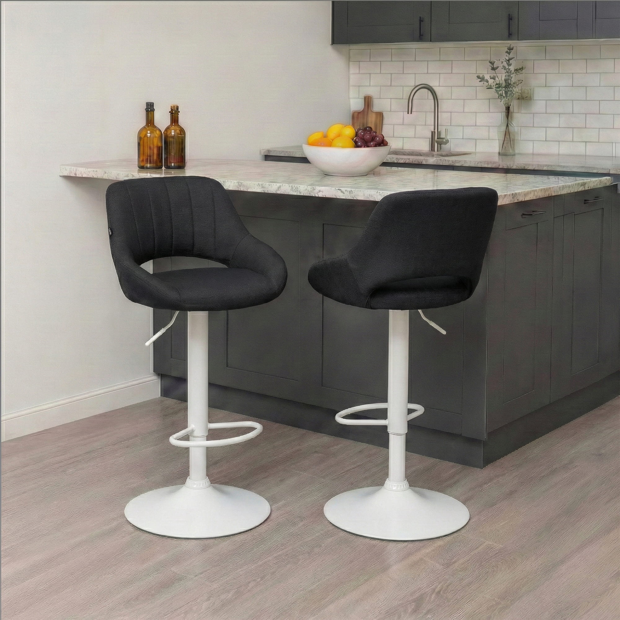 Set van 2 barkrukken Milet, stof