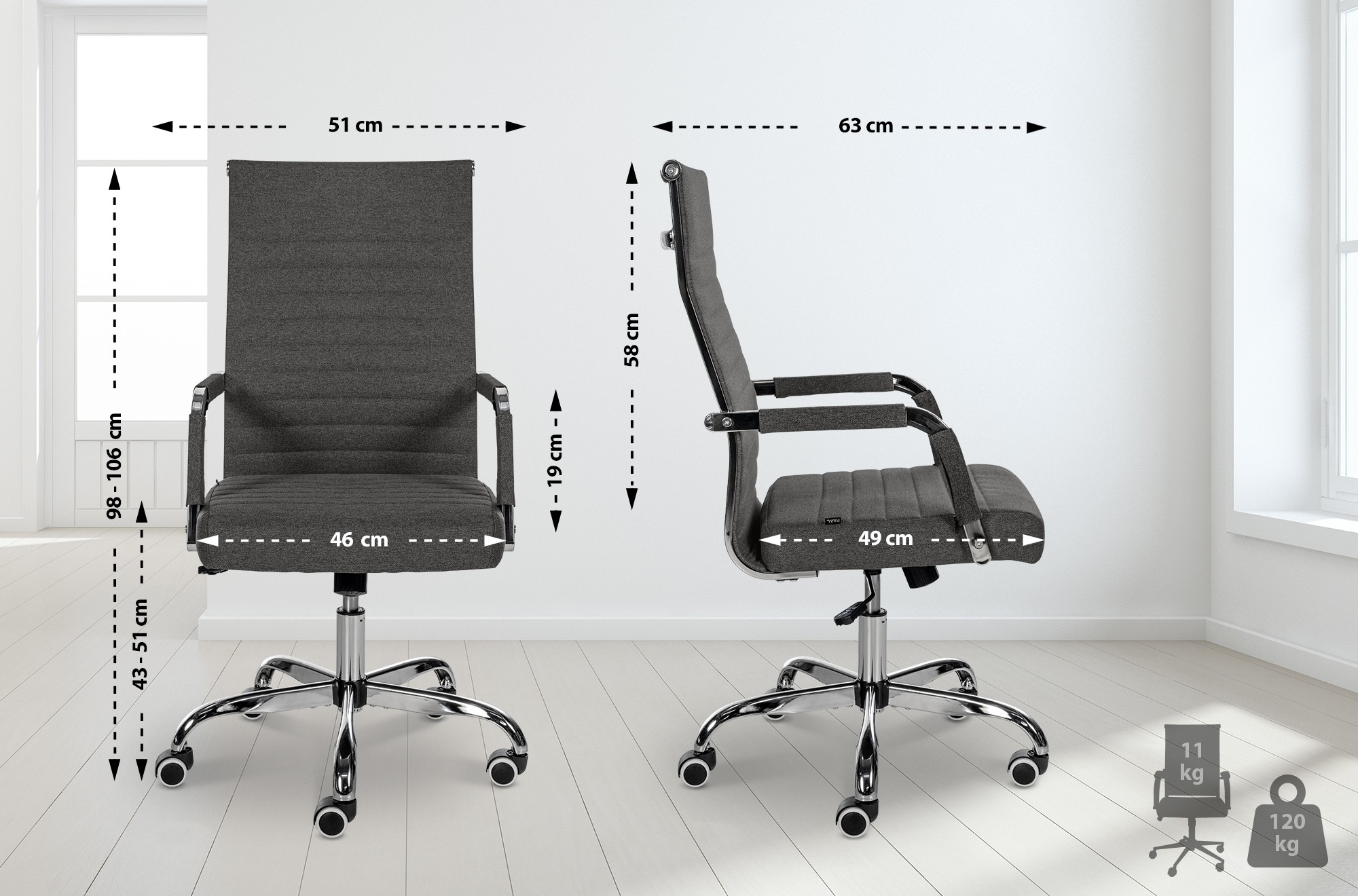 Bureaustoel Amadora kunstleer