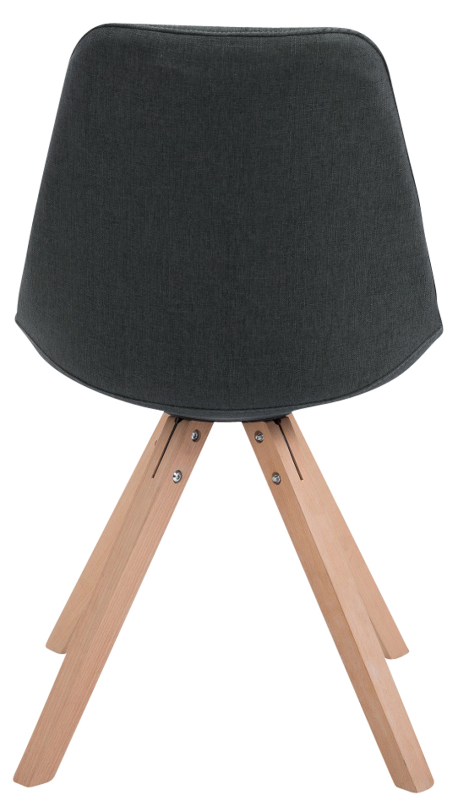 Set van 4 eetkamerstoelen Toulouse stof vierkant
