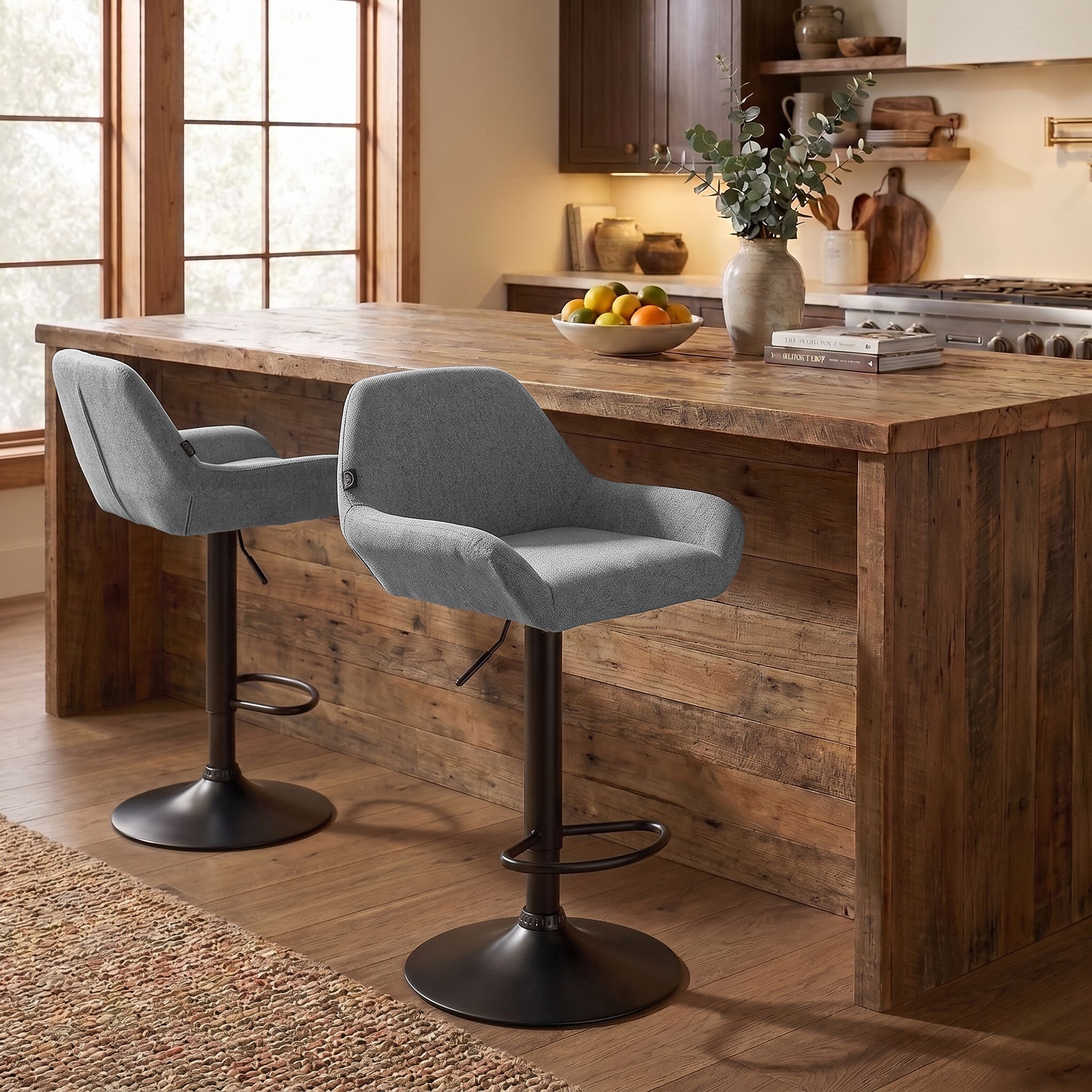 Set van 2 barkrukken Braga stof