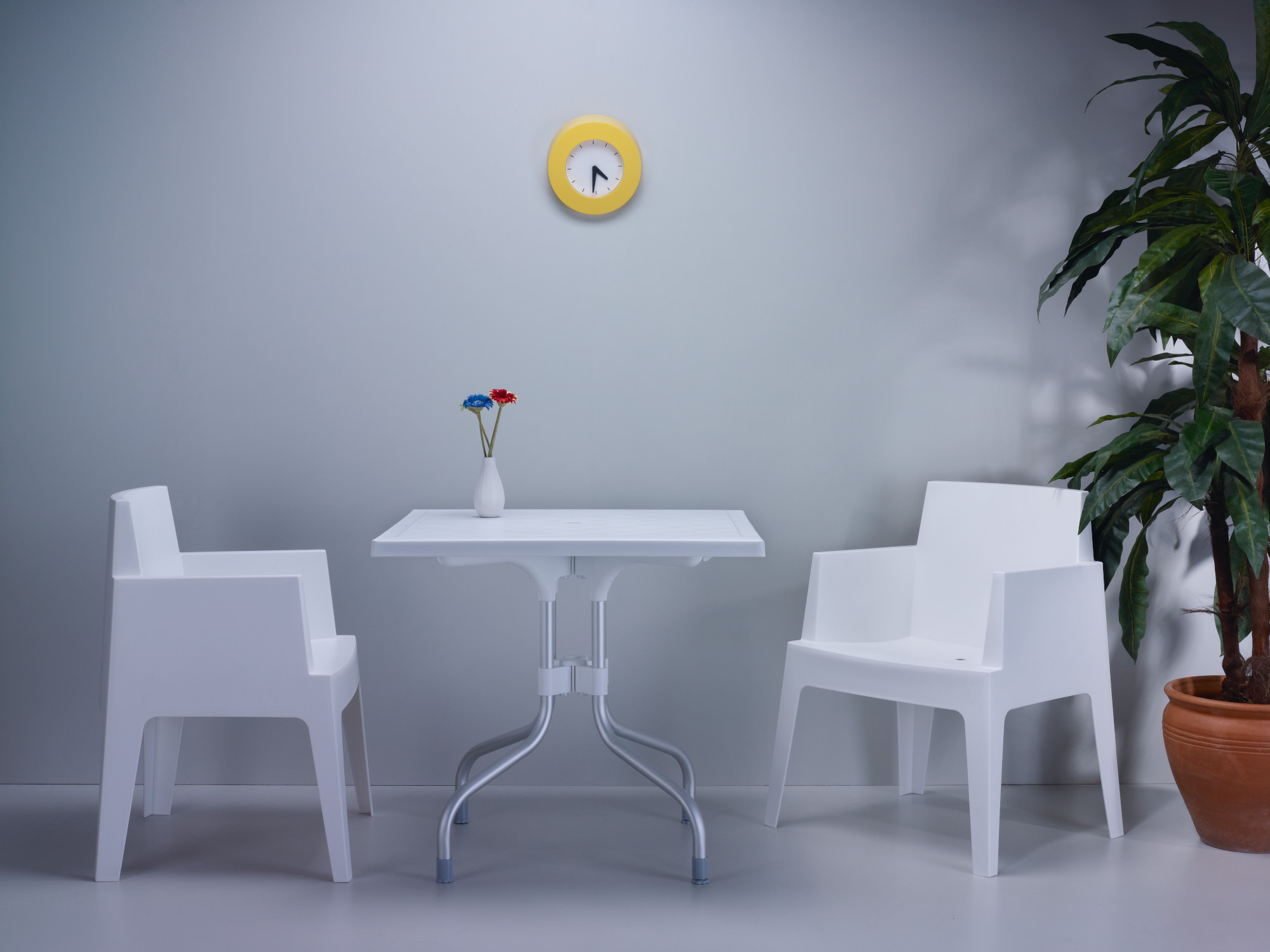 Tuintafel Forza 80 x 80 cm zwart