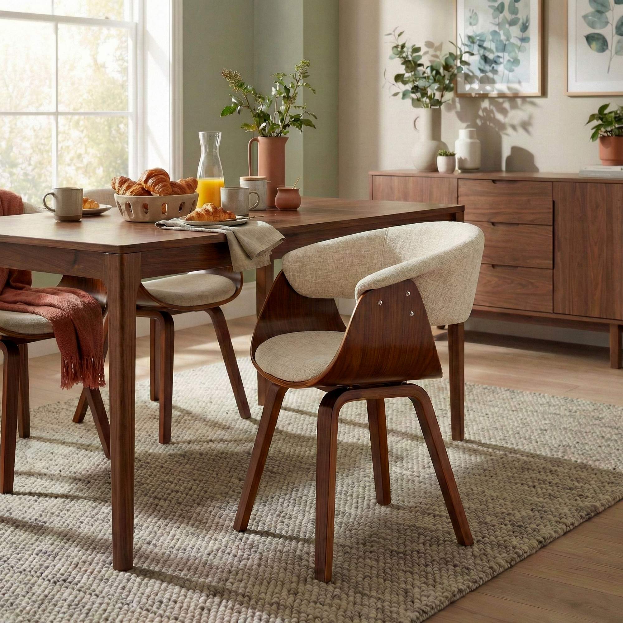 Set van 2 Eetkamerstoelen Bruce stof
