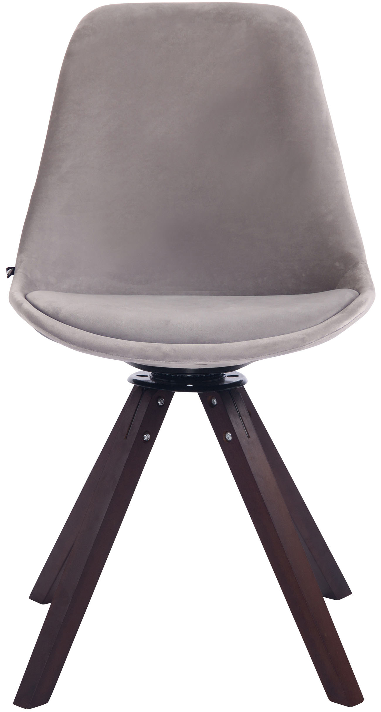 Eetkamerstoel Troyes fluweel vierkant frame