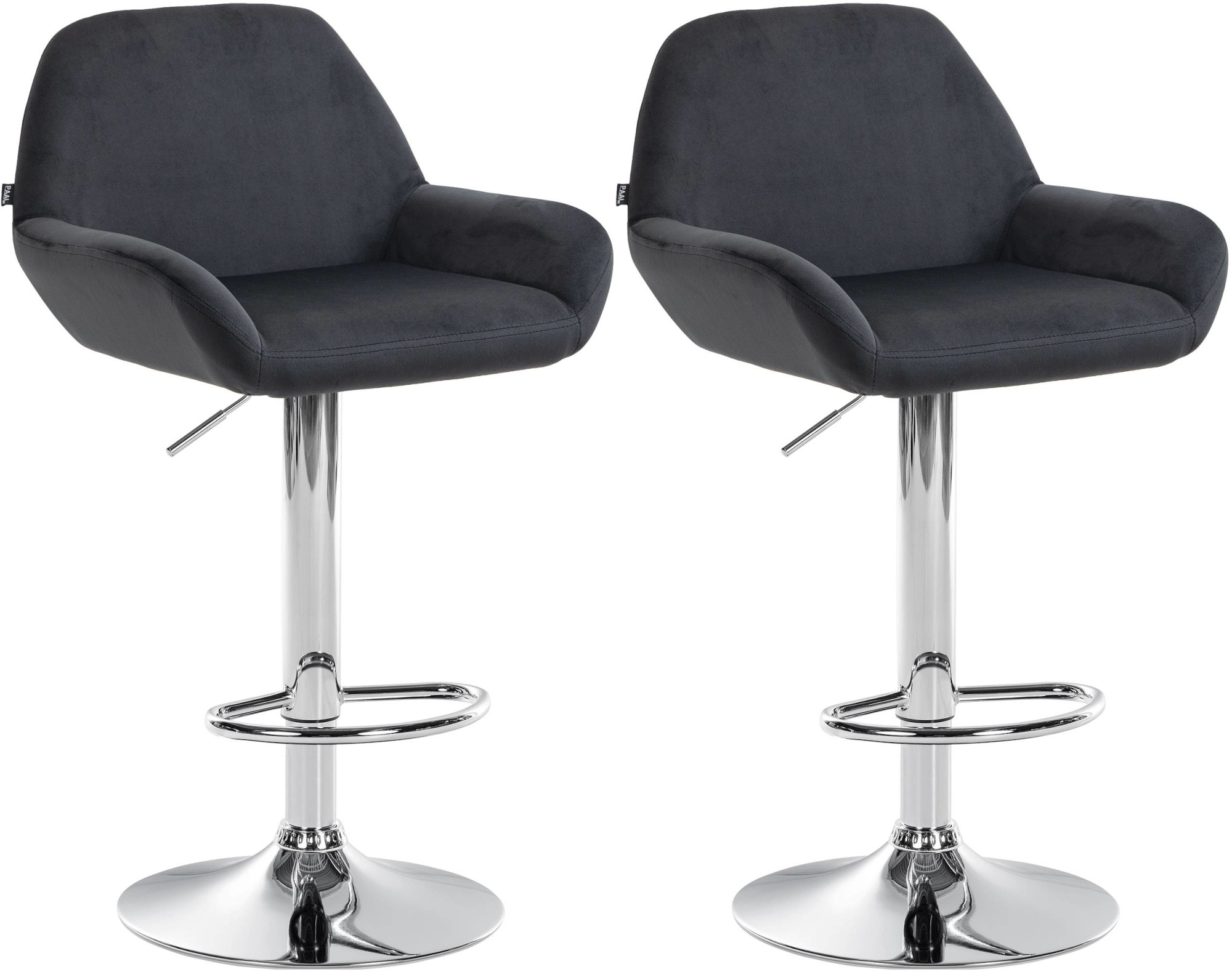 Set van 2 barkrukken Braga fluweel