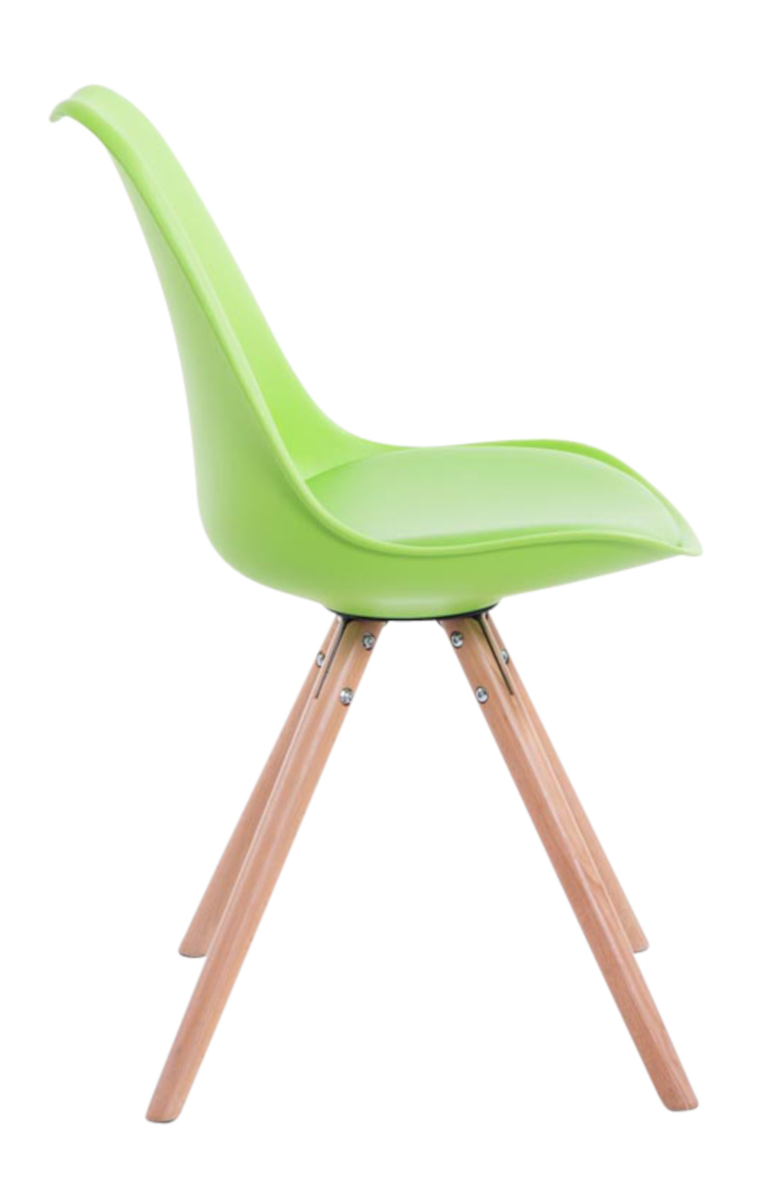 Set van 4 eetkamerstoelen Toulouse kunstleer rond