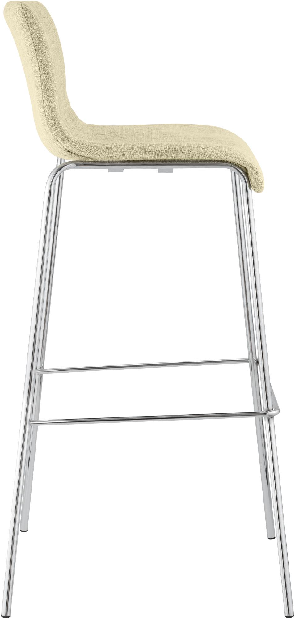 Set van 2 barstoelen Hover, stof, 4-poots onderstel