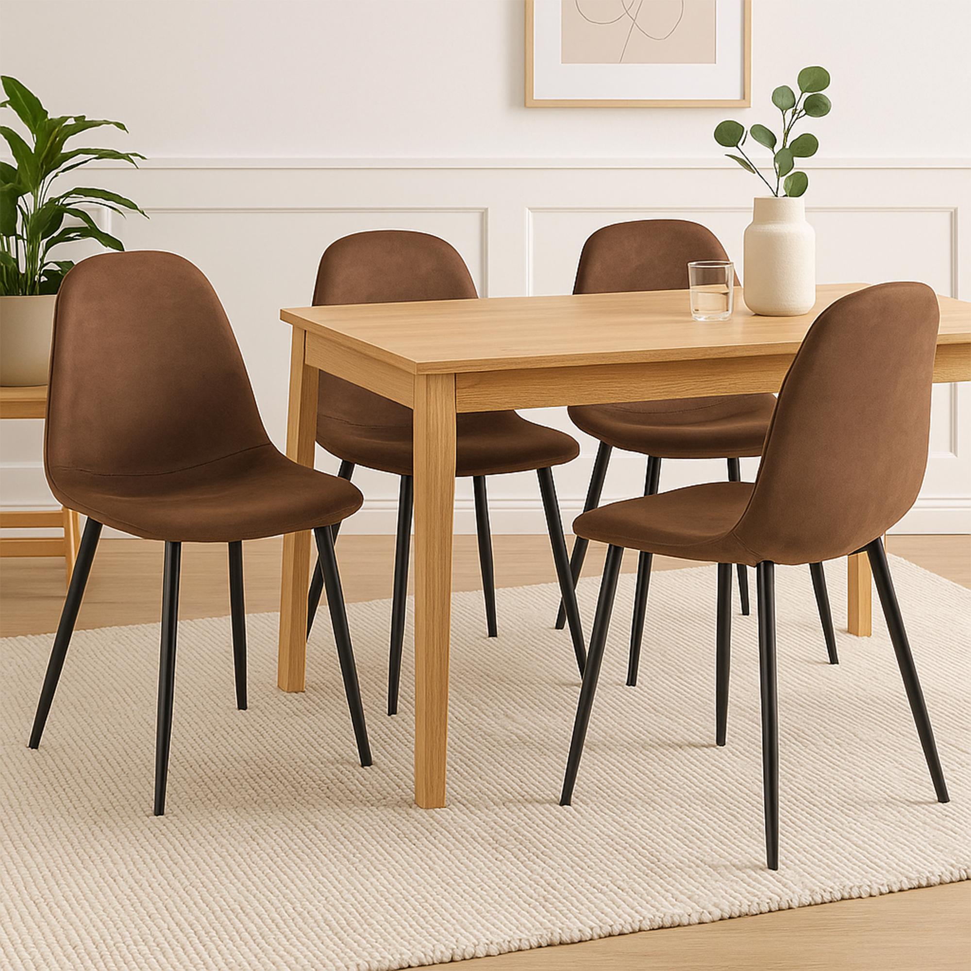 4-delige set eetkamerstoelen Napier