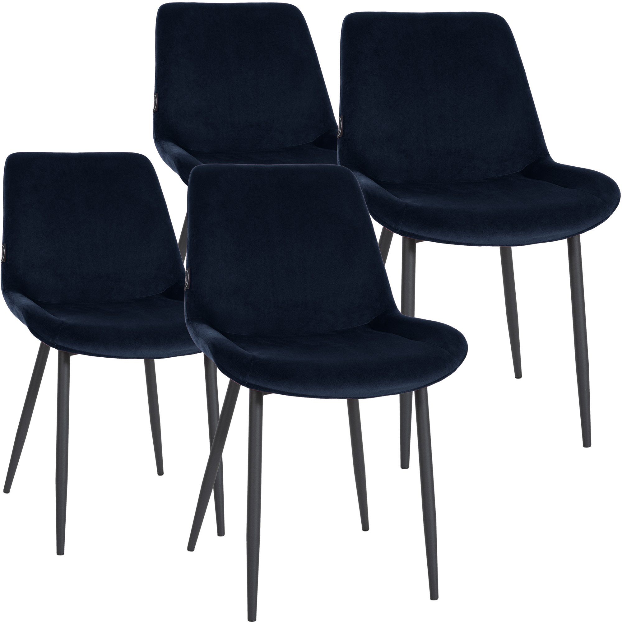 Victoria Eetkamerstoelen Fluweel - Set van 4