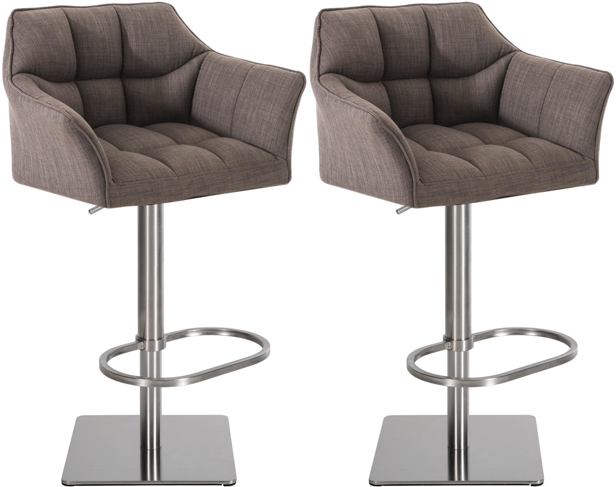 Set van 2 barkrukken Damaso stoffen bekleding