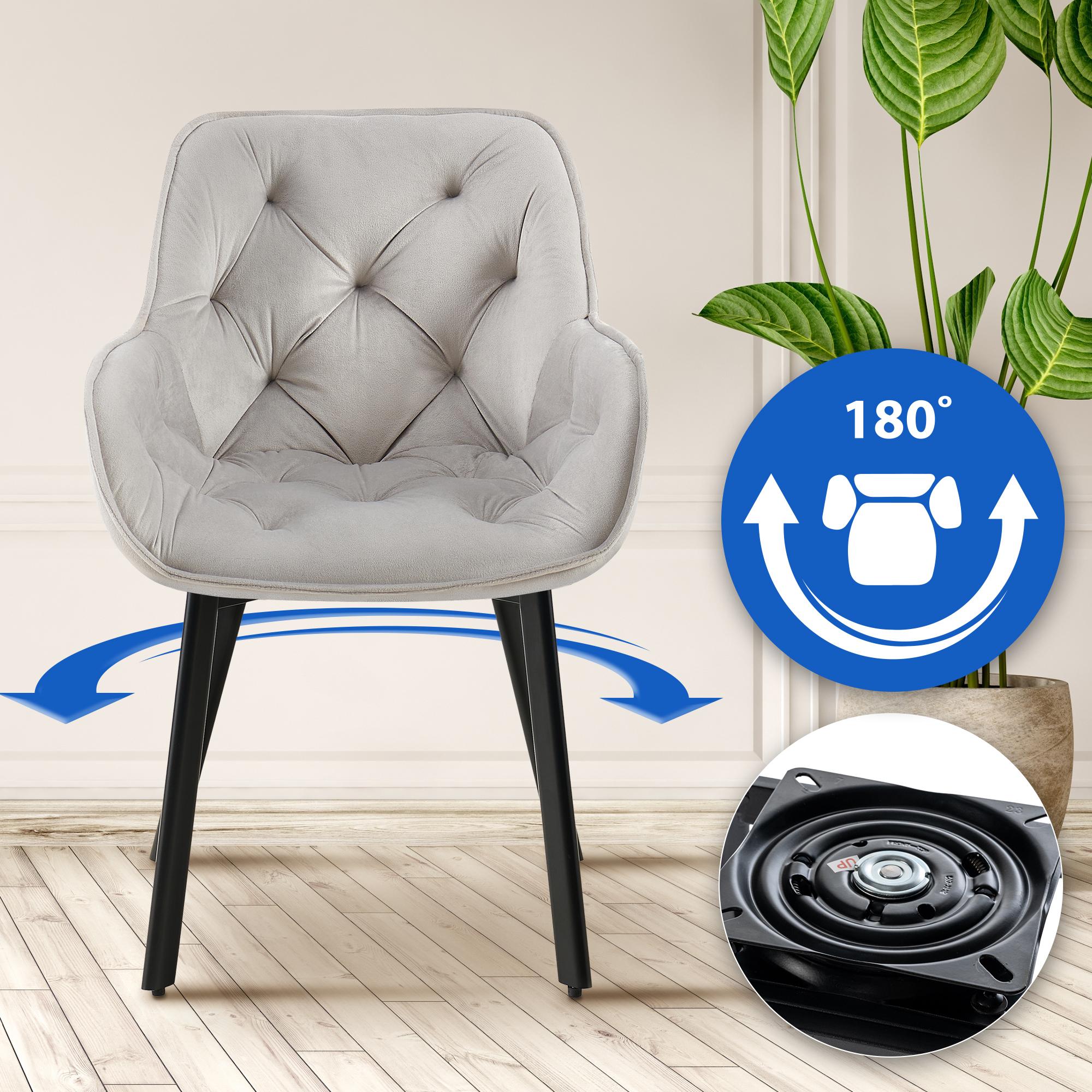 Set van 2 eetkamerstoelen Antigo Fluweel
