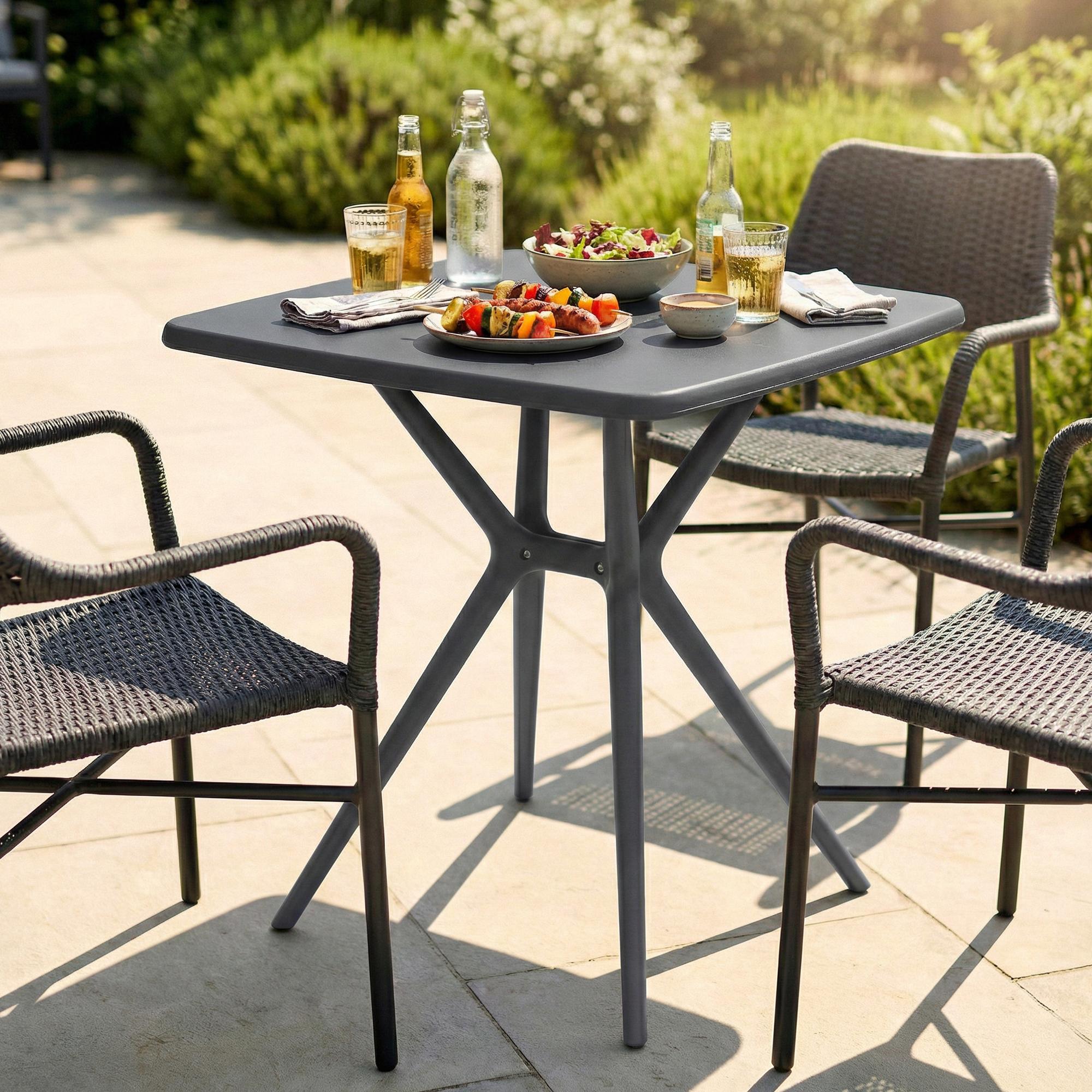 Vierkante tuintafel Becky 72 x 72 cm
