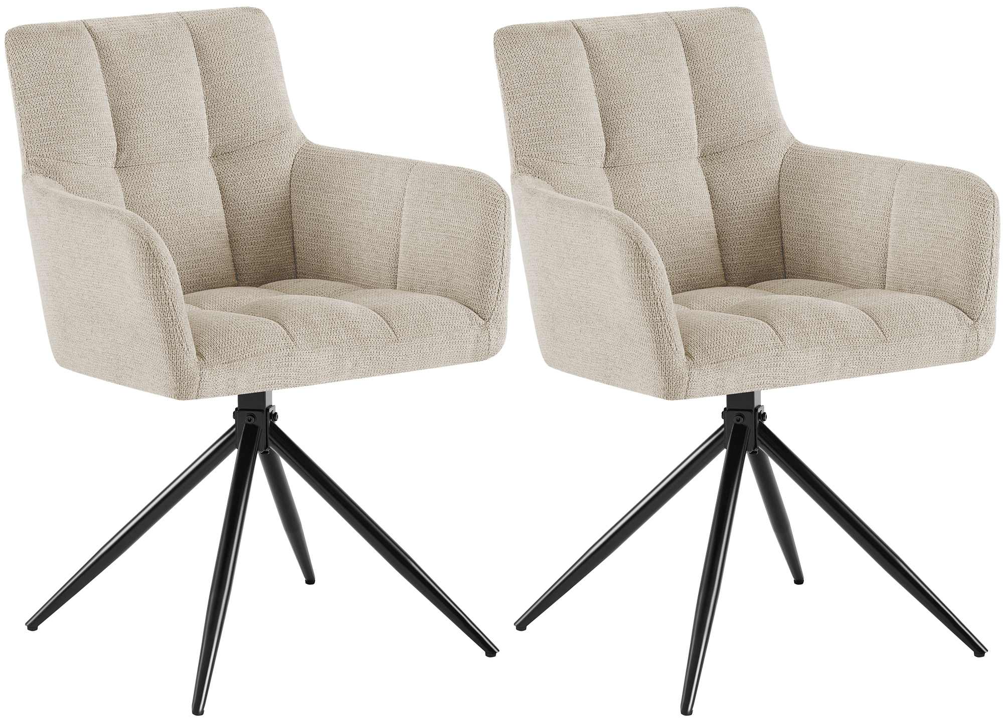 Set van 2 eetkamerstoelen Jonah stof