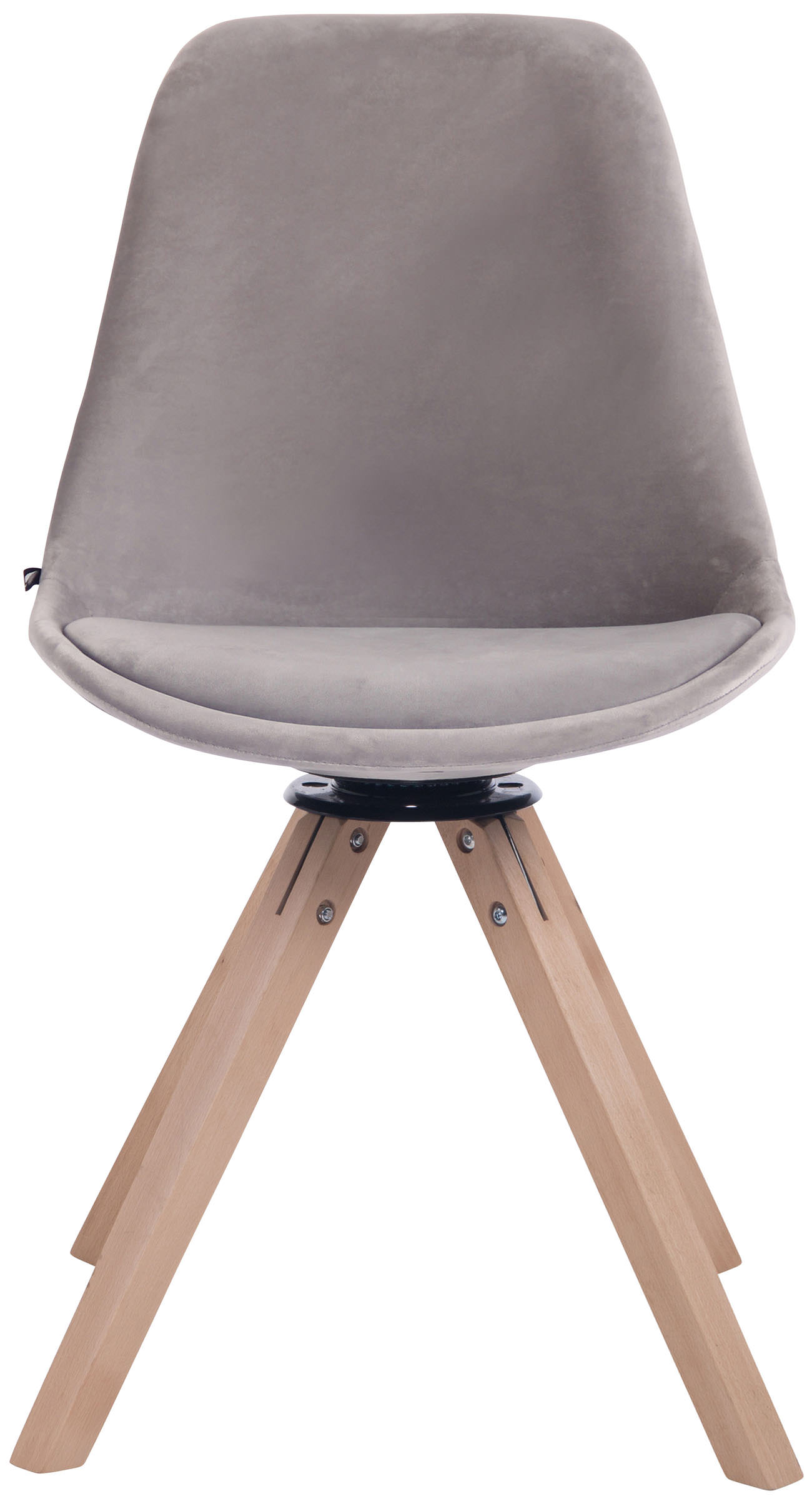 Eetkamerstoel Troyes fluweel vierkant frame
