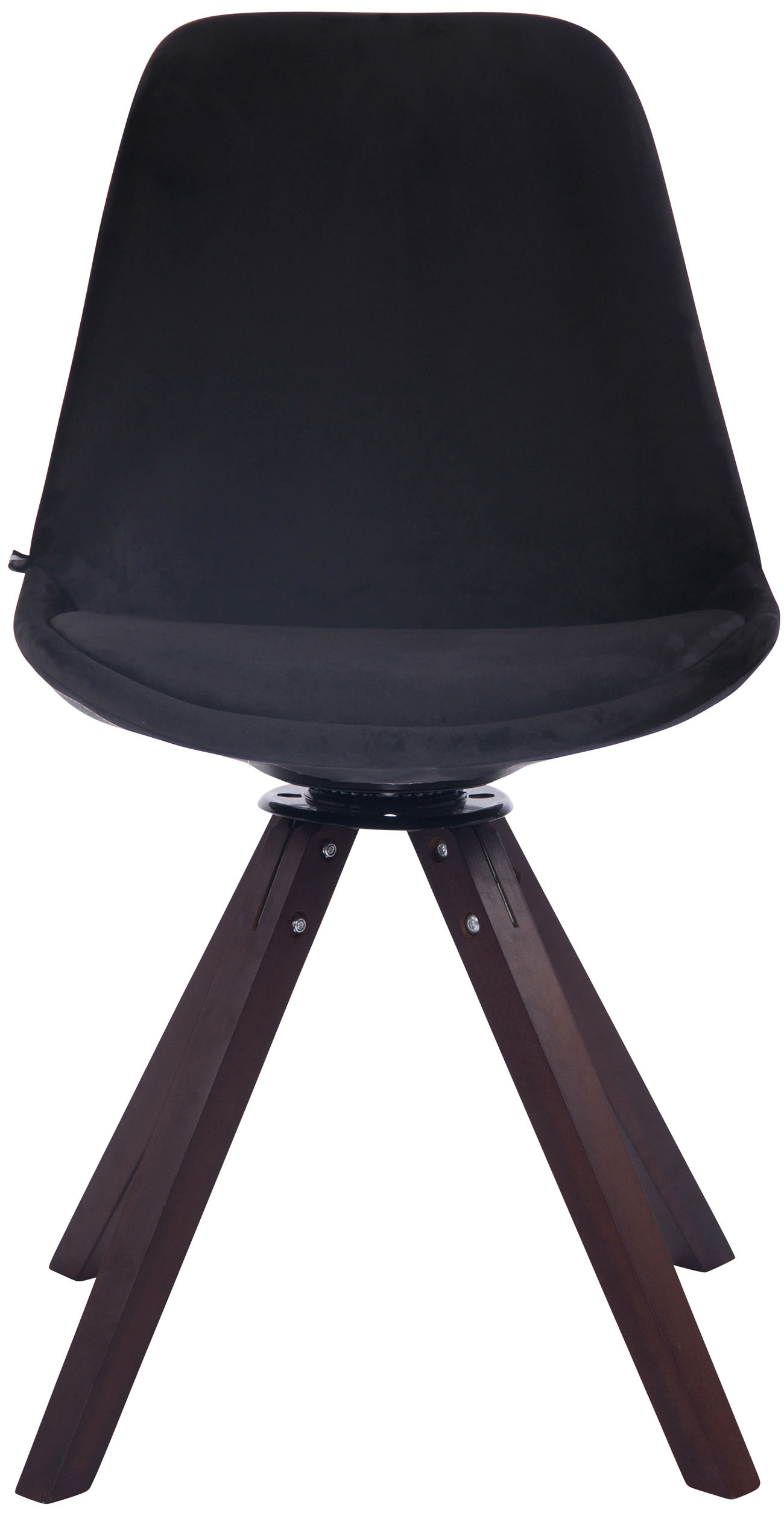 Eetkamerstoel Troyes fluweel vierkant frame