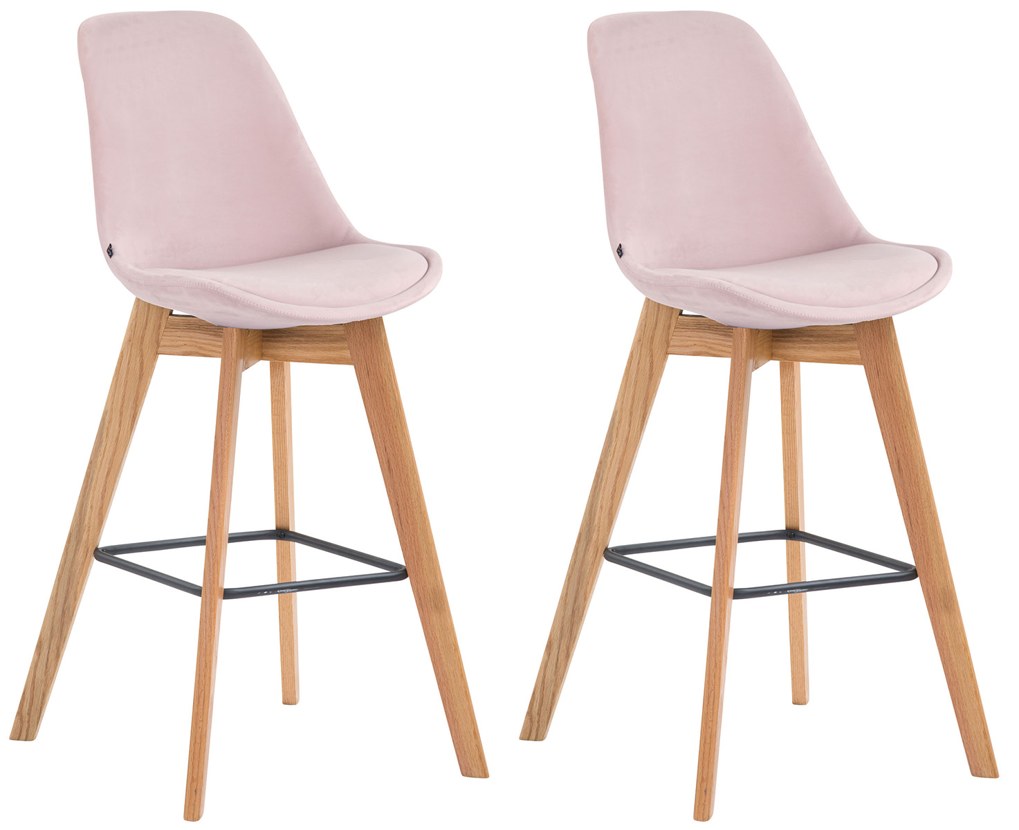 Set van 2 barkrukken Metz fluweel