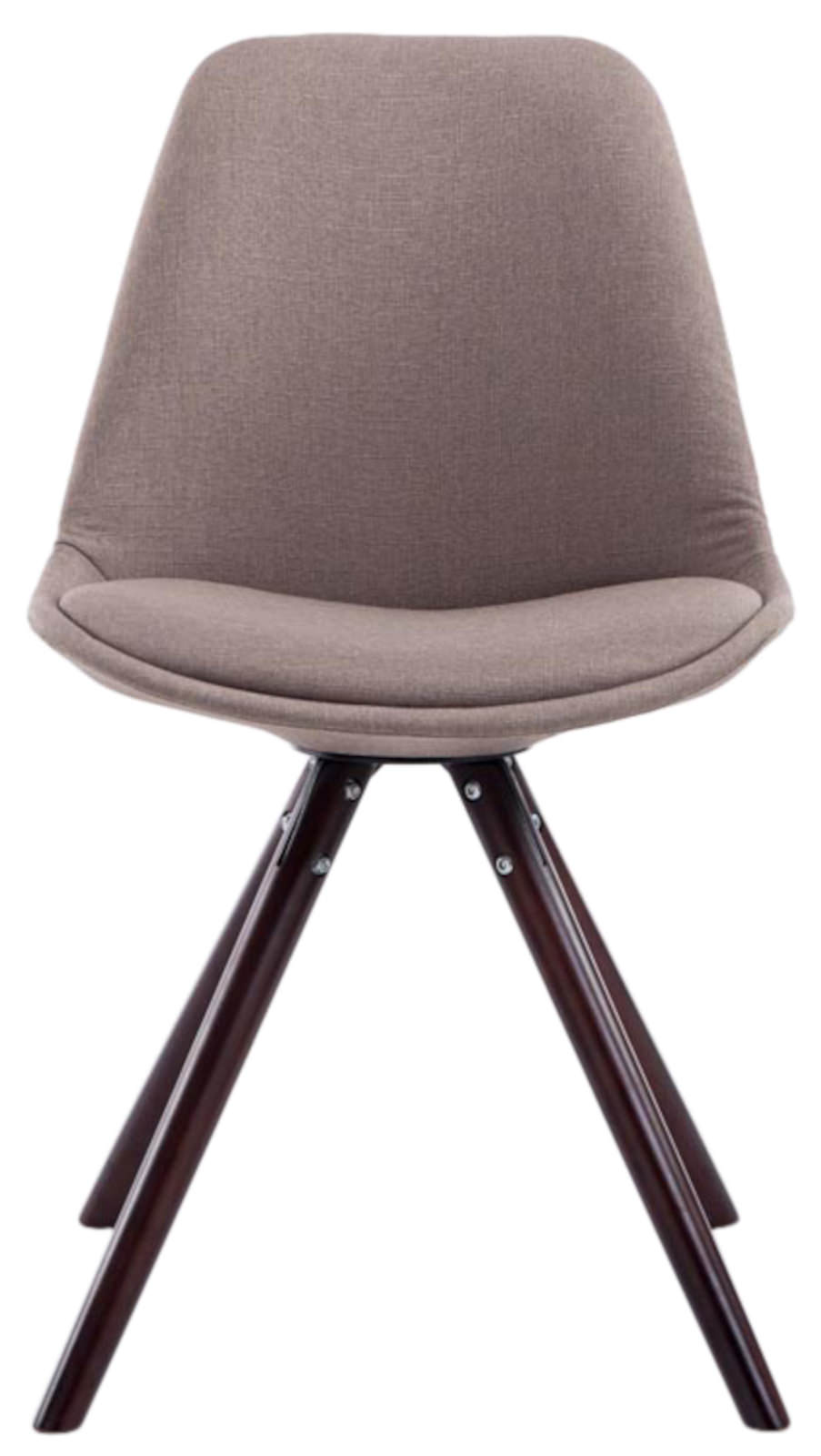 Set van 4 eetkamerstoelen Toulouse stof rond