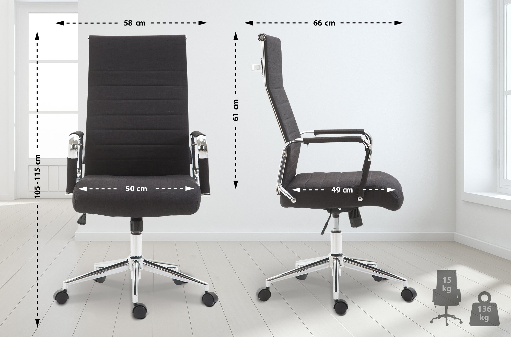 Bureaustoel Columbus Stof