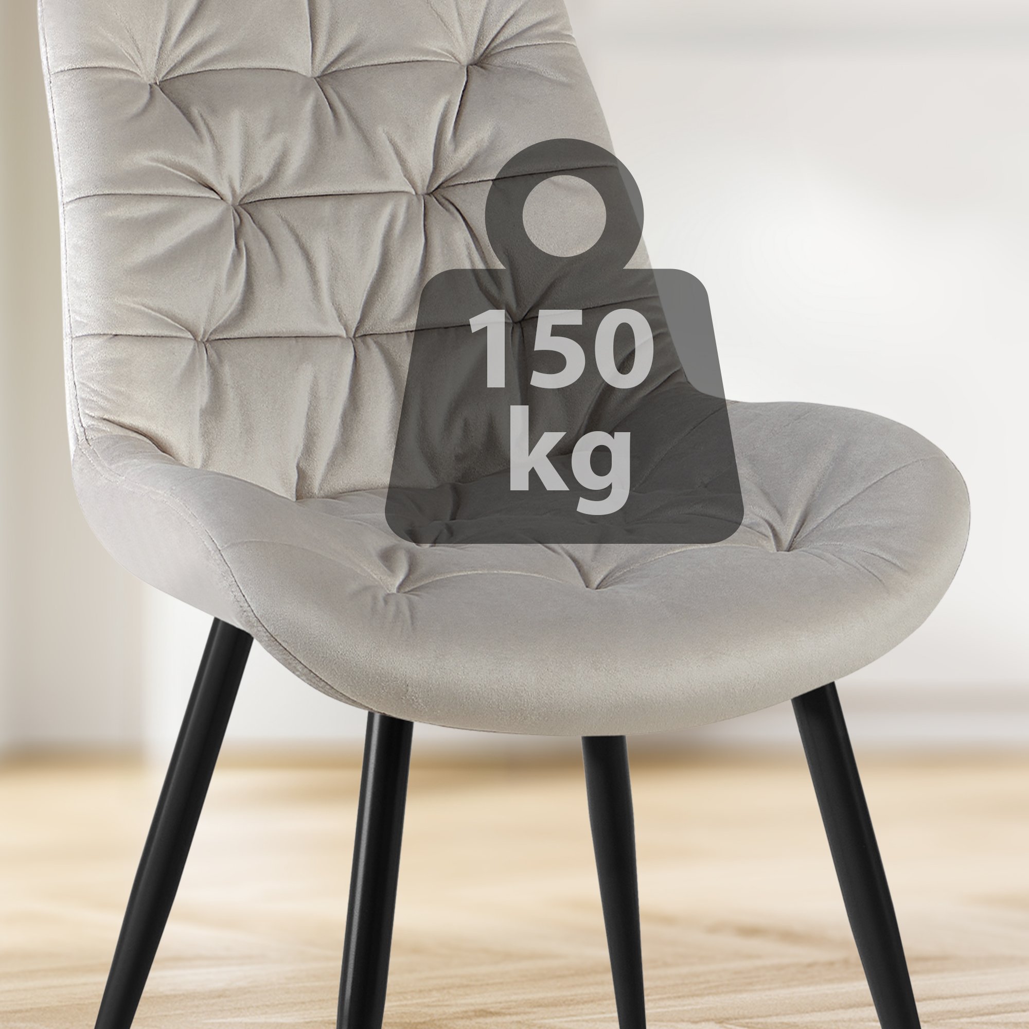Eetkamerstoel Rossford fluweel