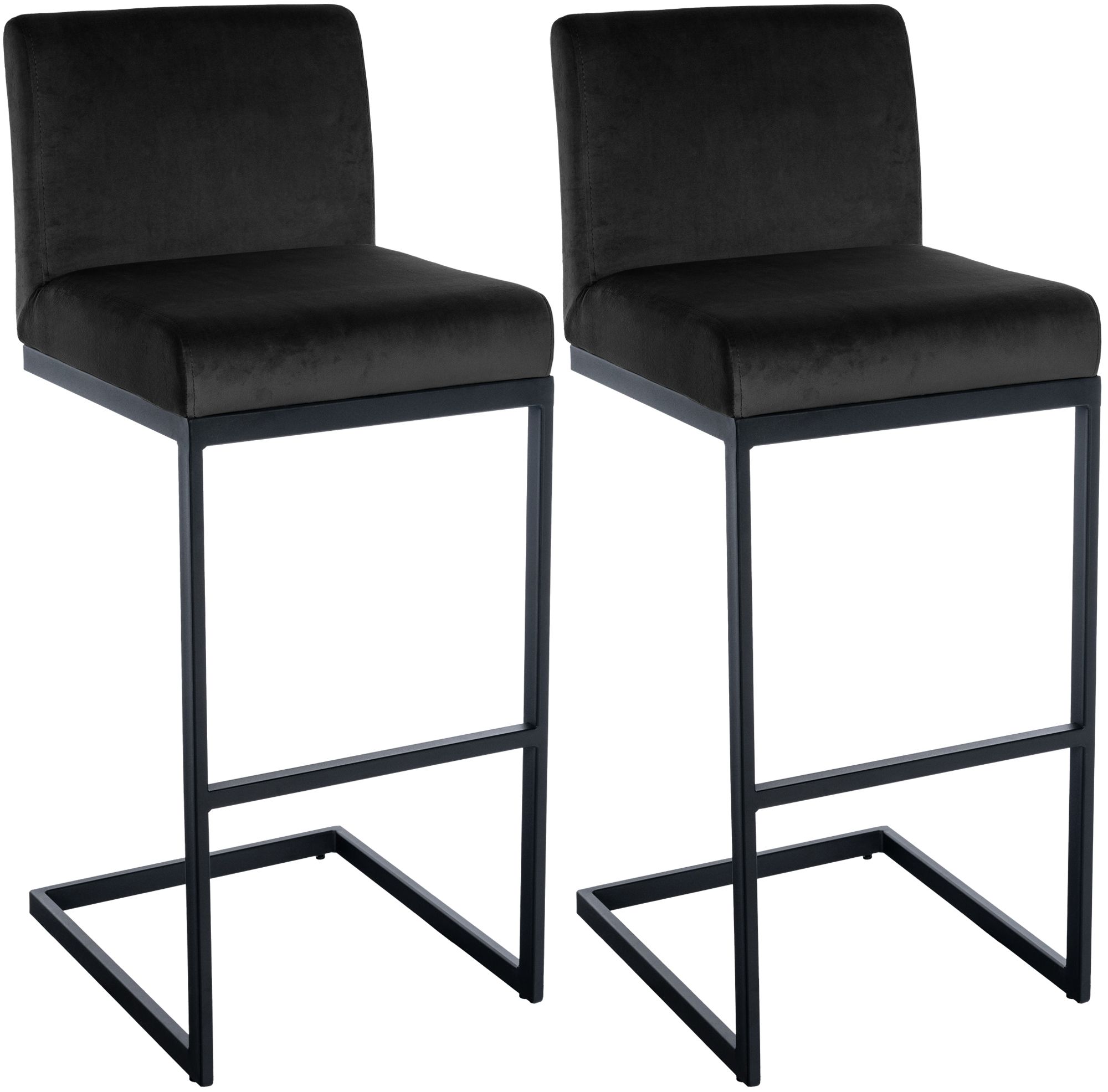 Set van 2 barkrukken Hopewell fluweel