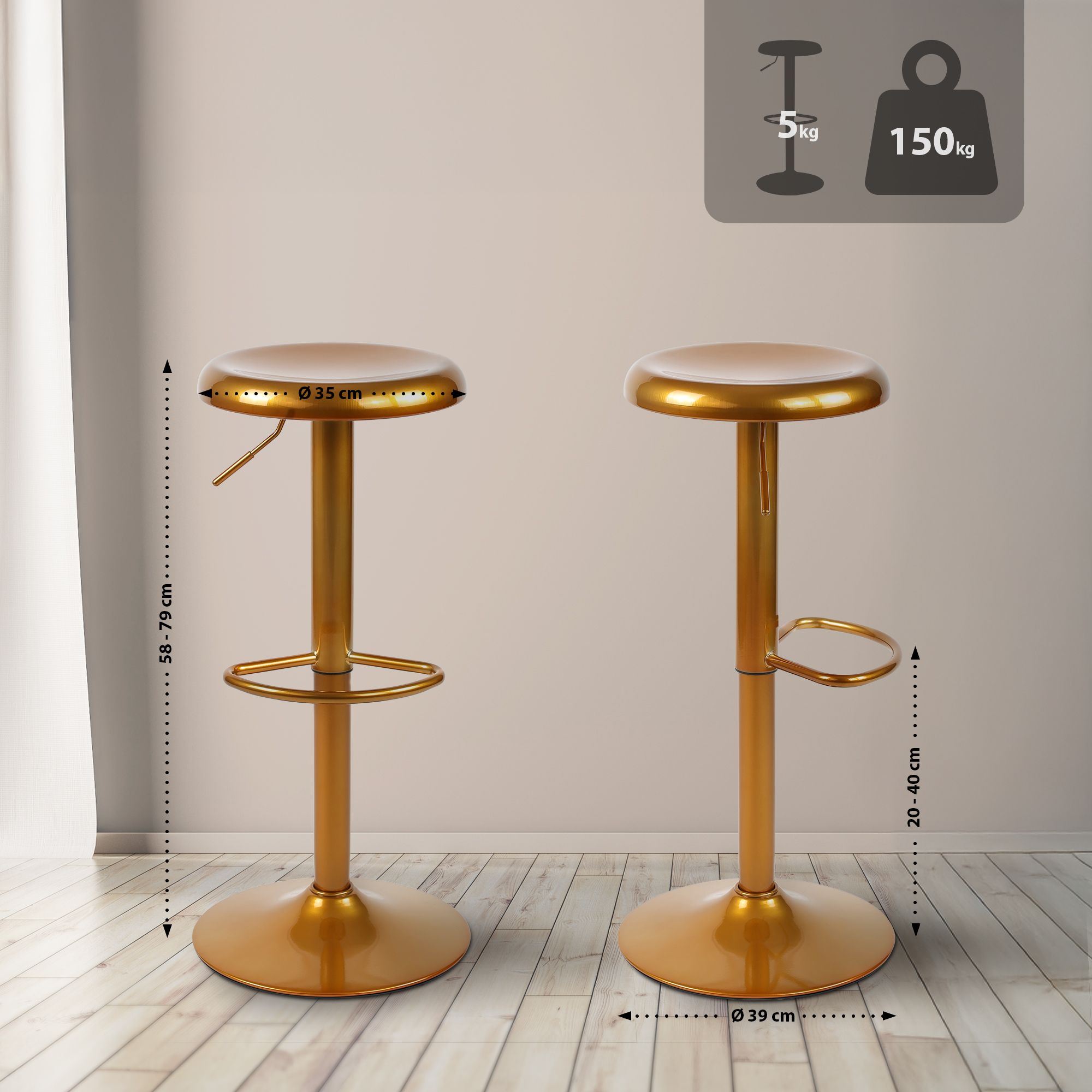 Set van 2 Barkrukken Williston