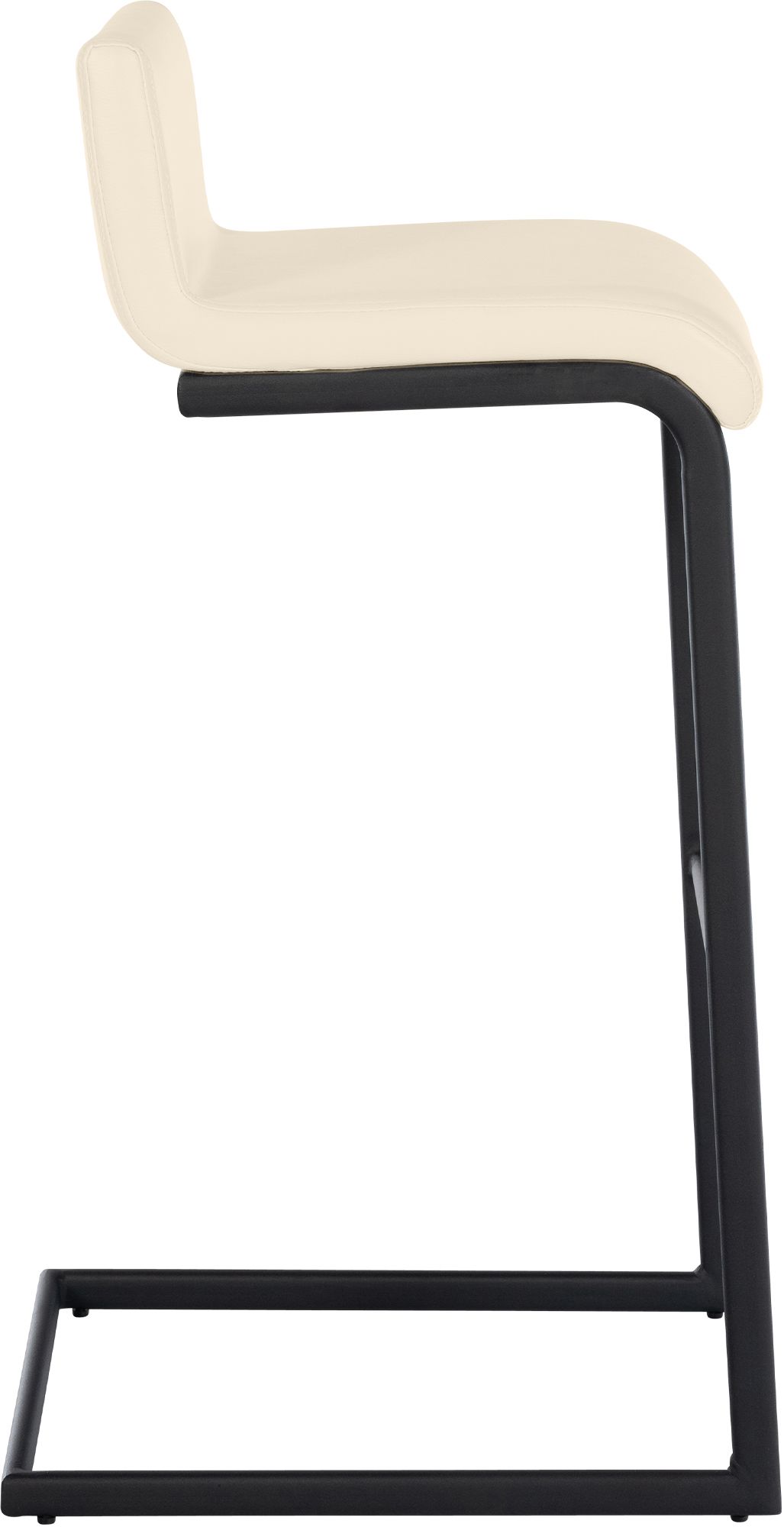 2-delige set barstoelen Newport zwart metalen frame
