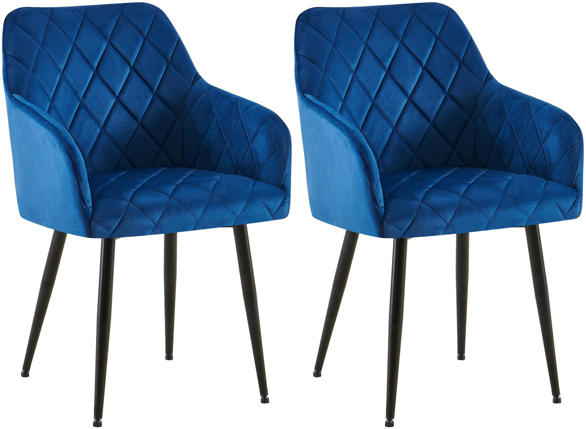 Set van 2 eetkamerstoelen Monett fluweel