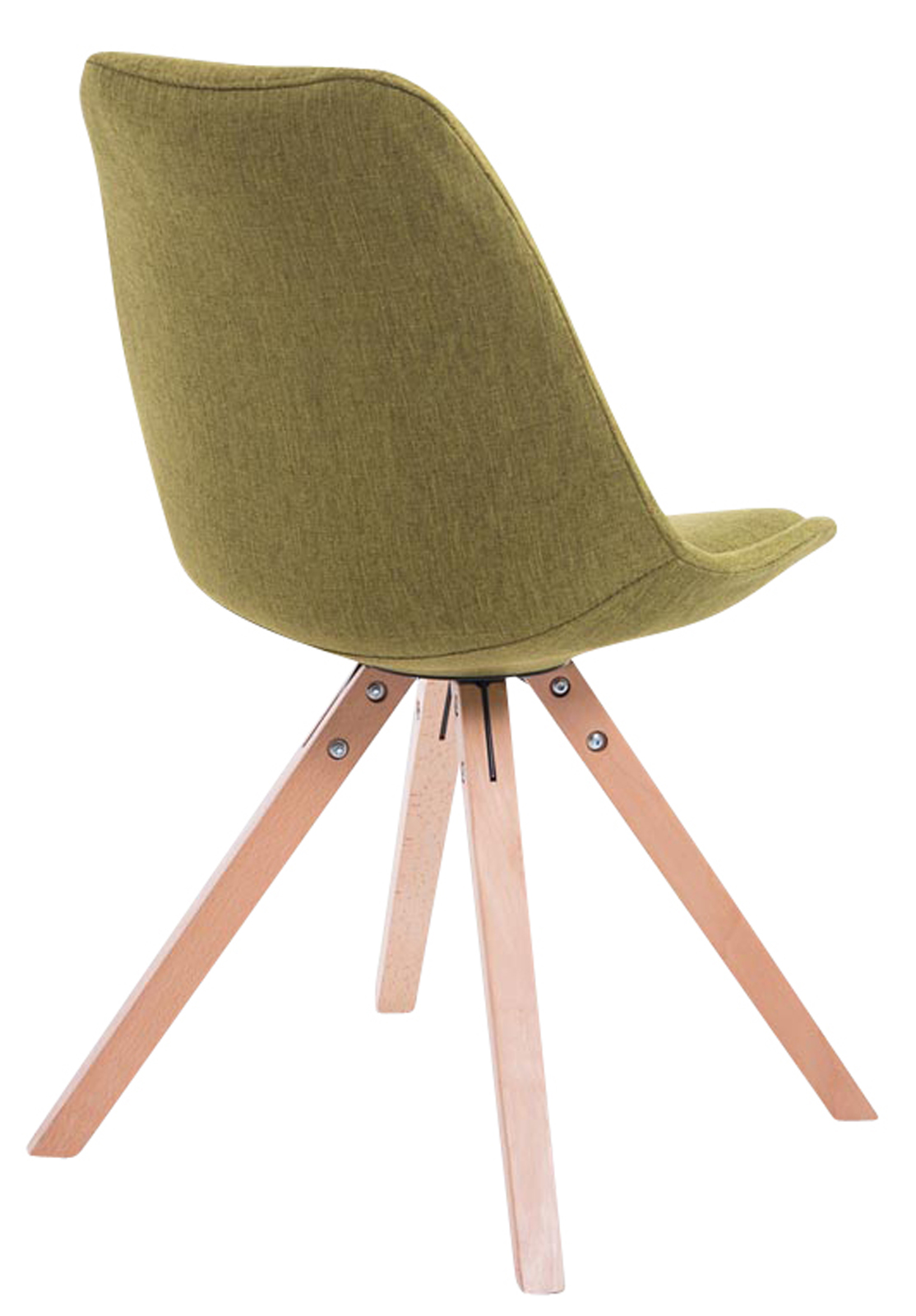 Set van 4 eetkamerstoelen Toulouse stof vierkant