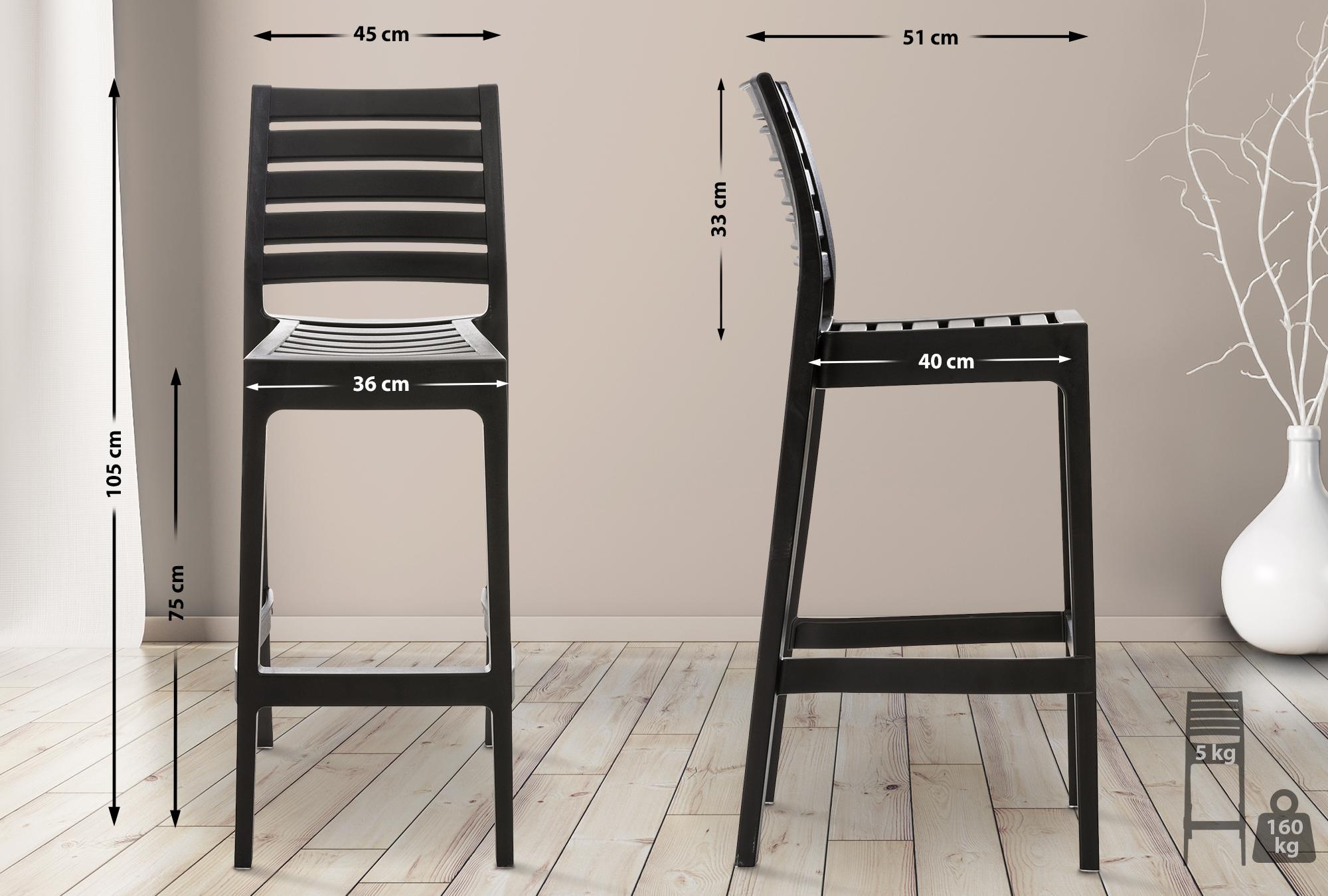 Set van 4 barkrukken Ares