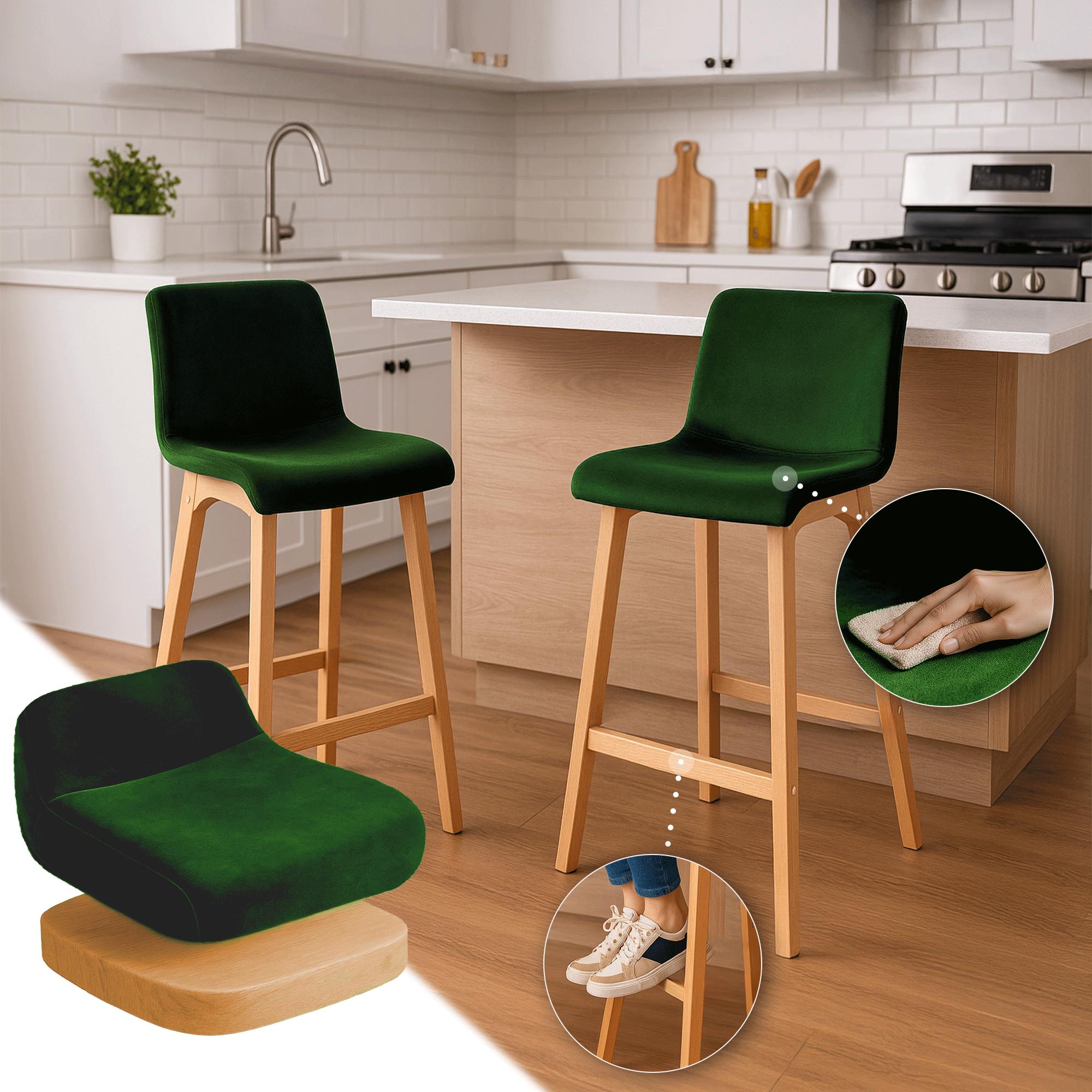 Barkruk Hover Fluweel Vierpoots frame Natura