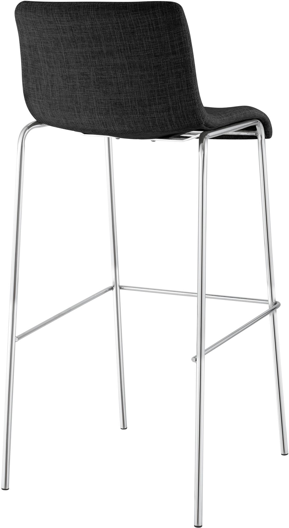 Set van 2 barstoelen Hover, stof, 4-poots onderstel