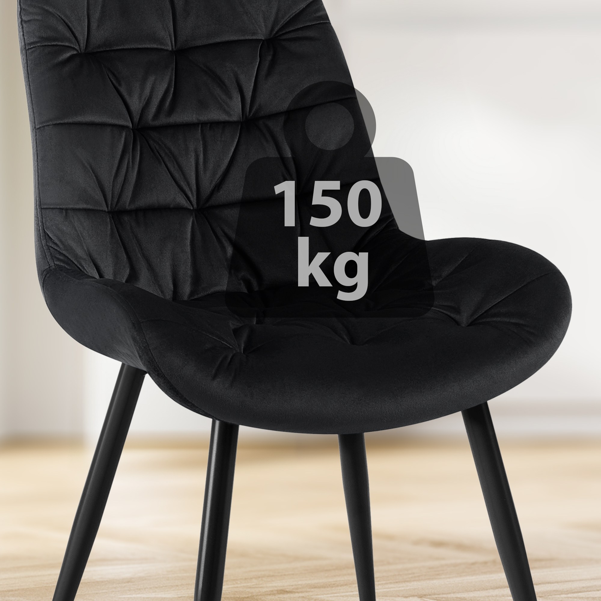 Eetkamerstoel Rossford fluweel