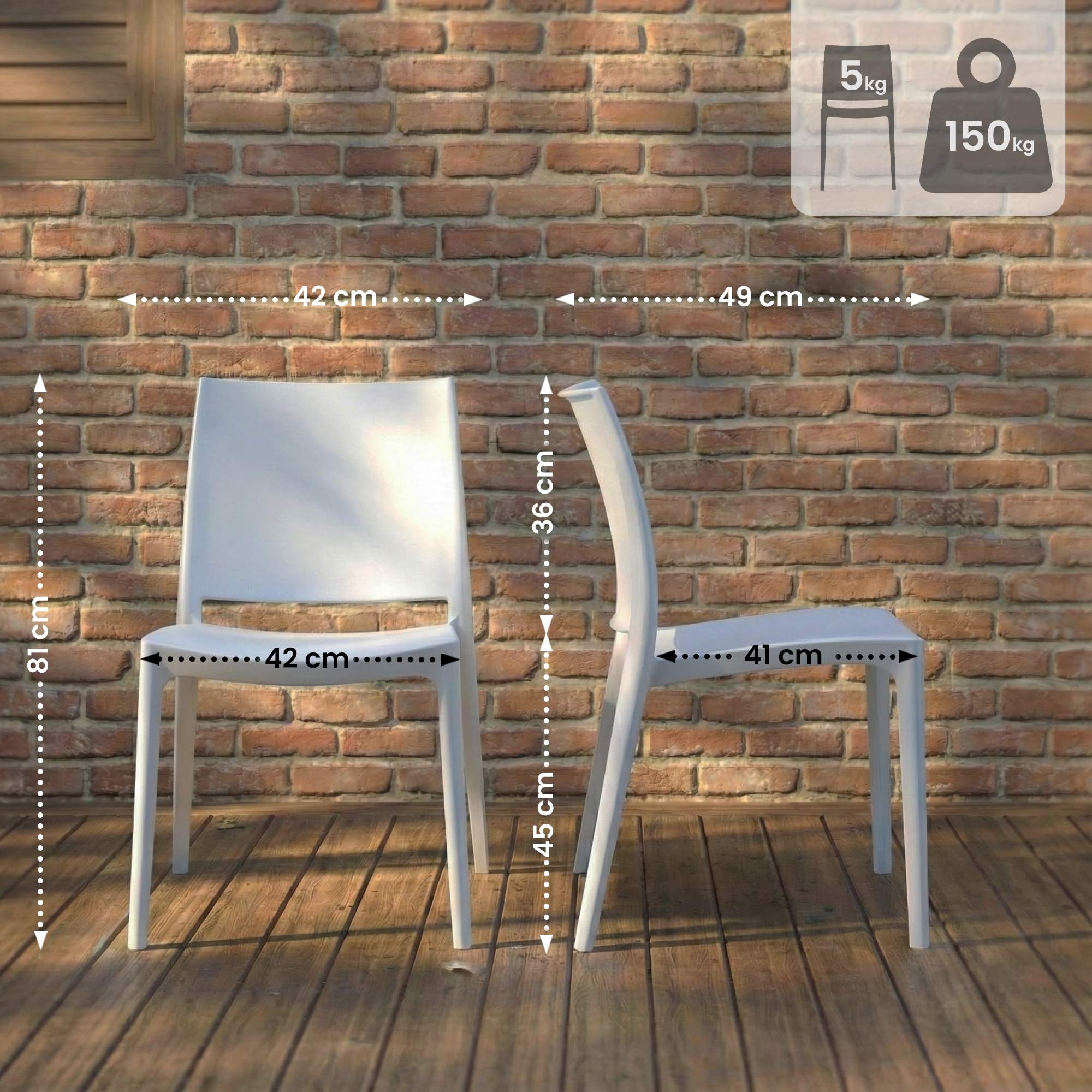 Set van 2 tuinstoelen Meton
