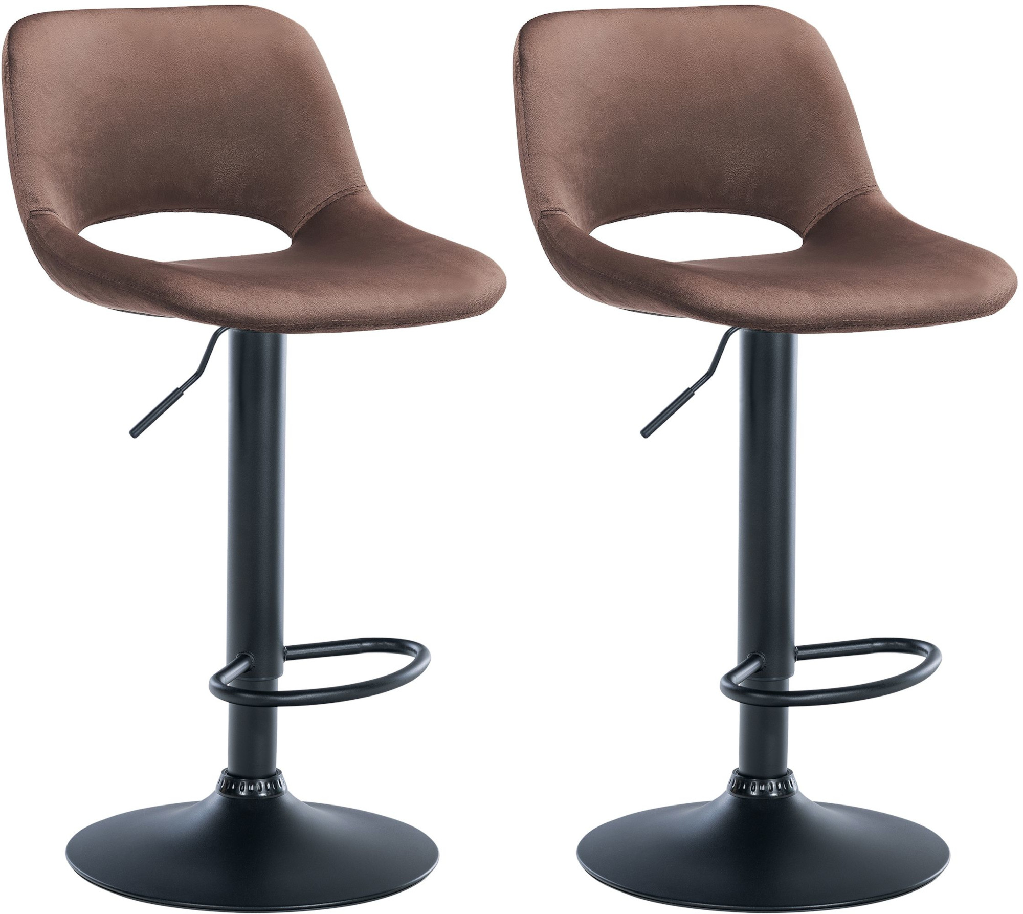 Set van 2 barkrukken Camden fluweel