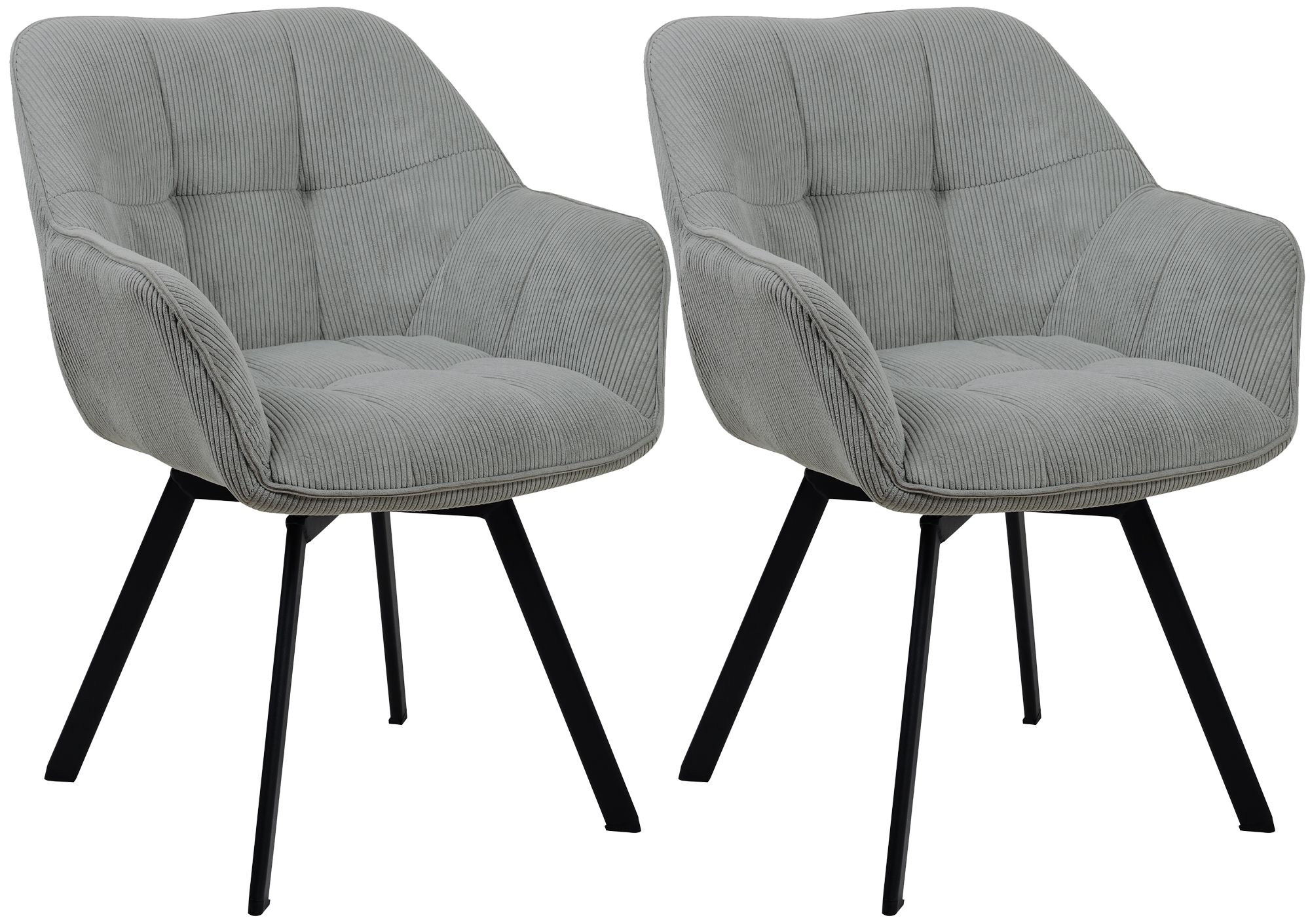 Set van 2 eetkamerstoelen Jordi Cord