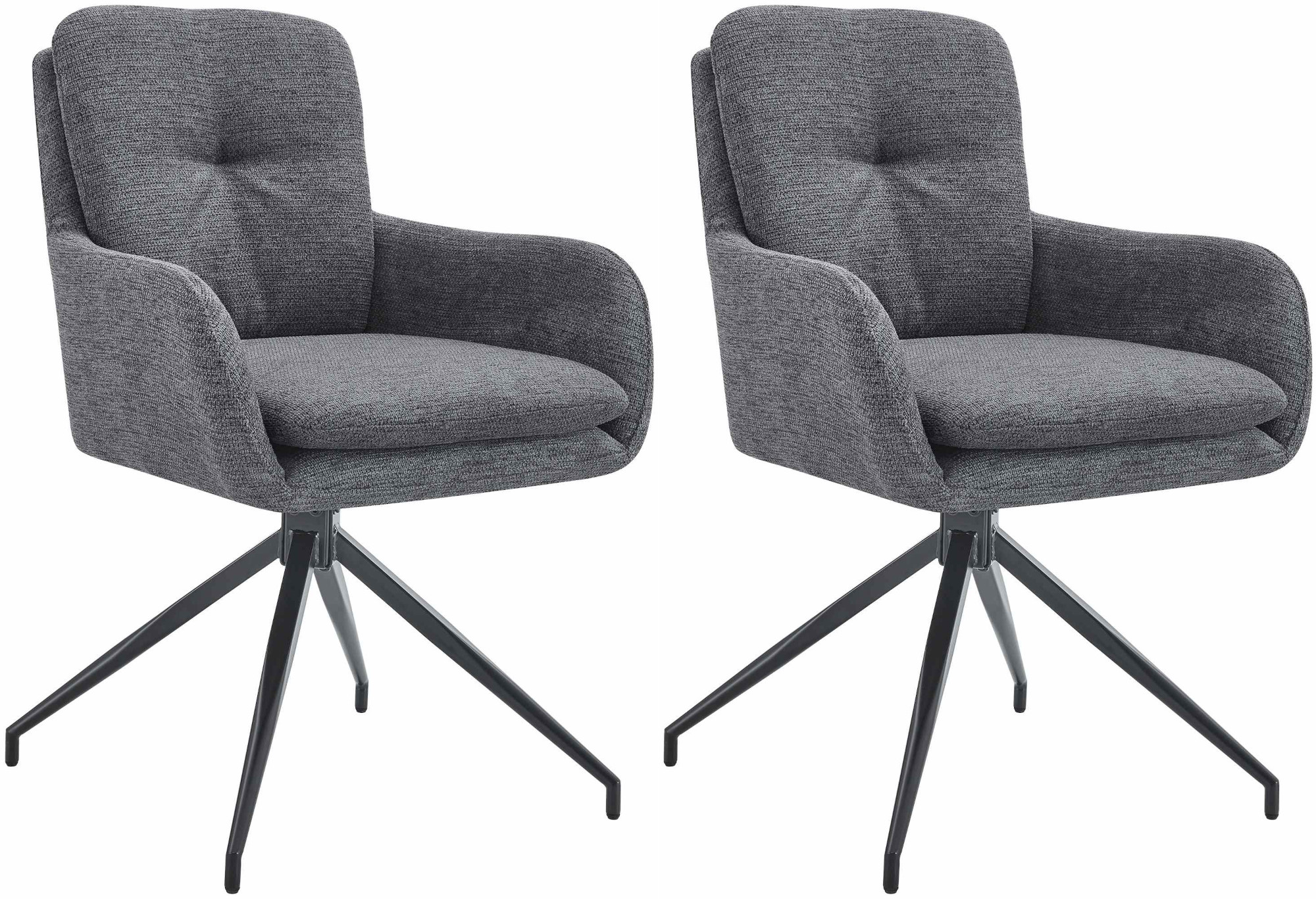 Set van 2 eetkamerstoelen Pickett stof