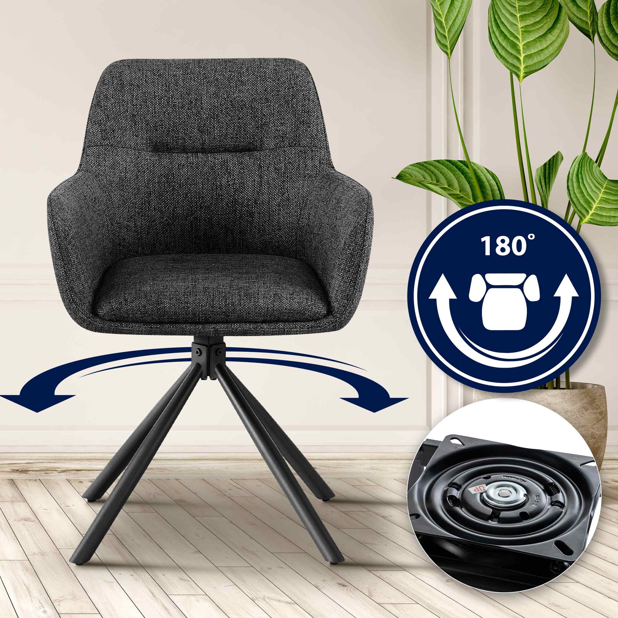 Set van 2 Eetkamerstoelen Tipton