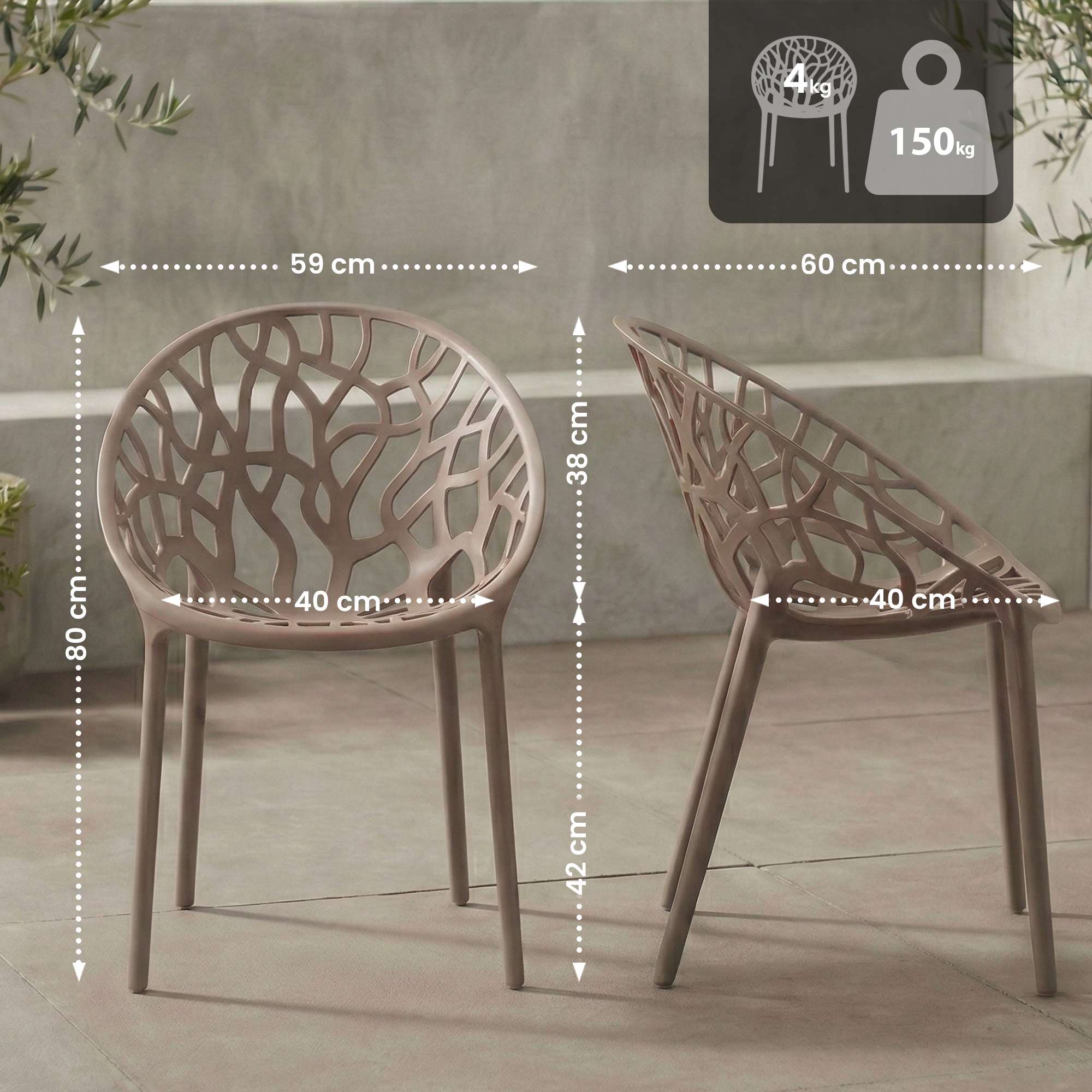 2-delige set tuinstoelen Hope