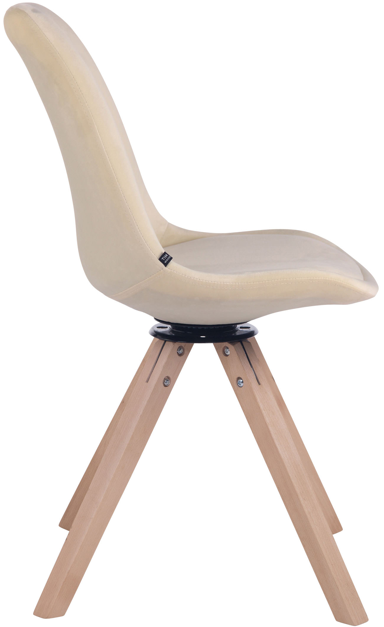 Eetkamerstoel Troyes fluweel vierkant frame