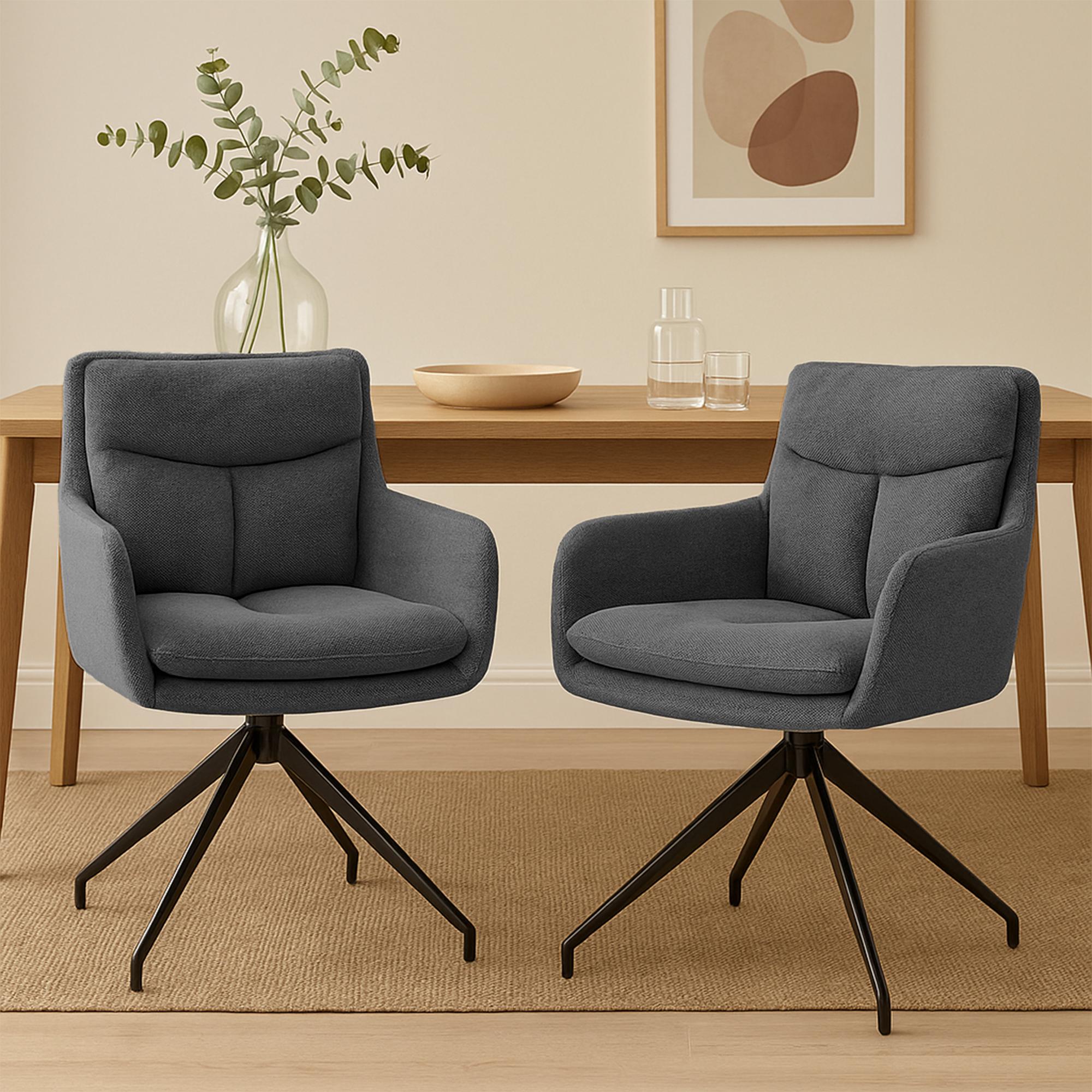 Set van 2 eetkamerstoelen Somers stof