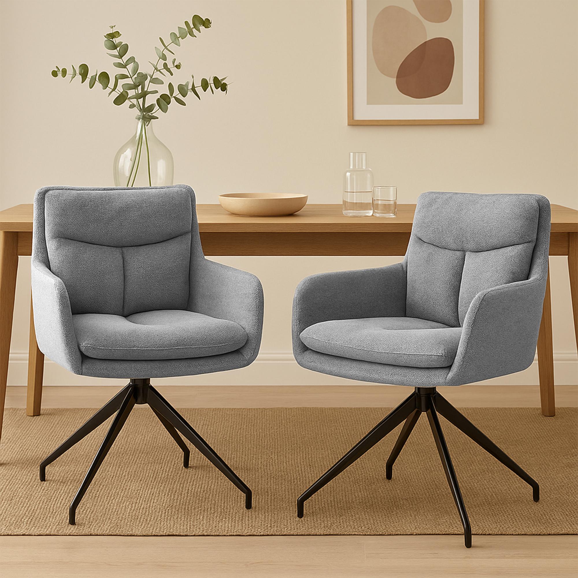 Set van 2 eetkamerstoelen Somers stof
