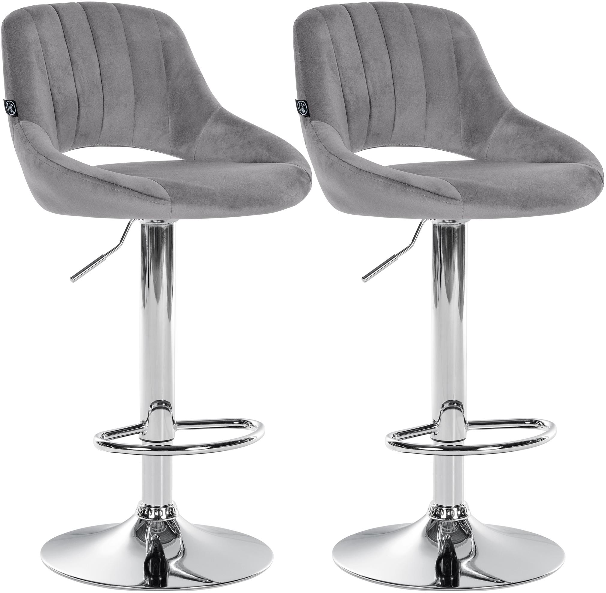Set van 2 Barkrukken Milet Fluweel