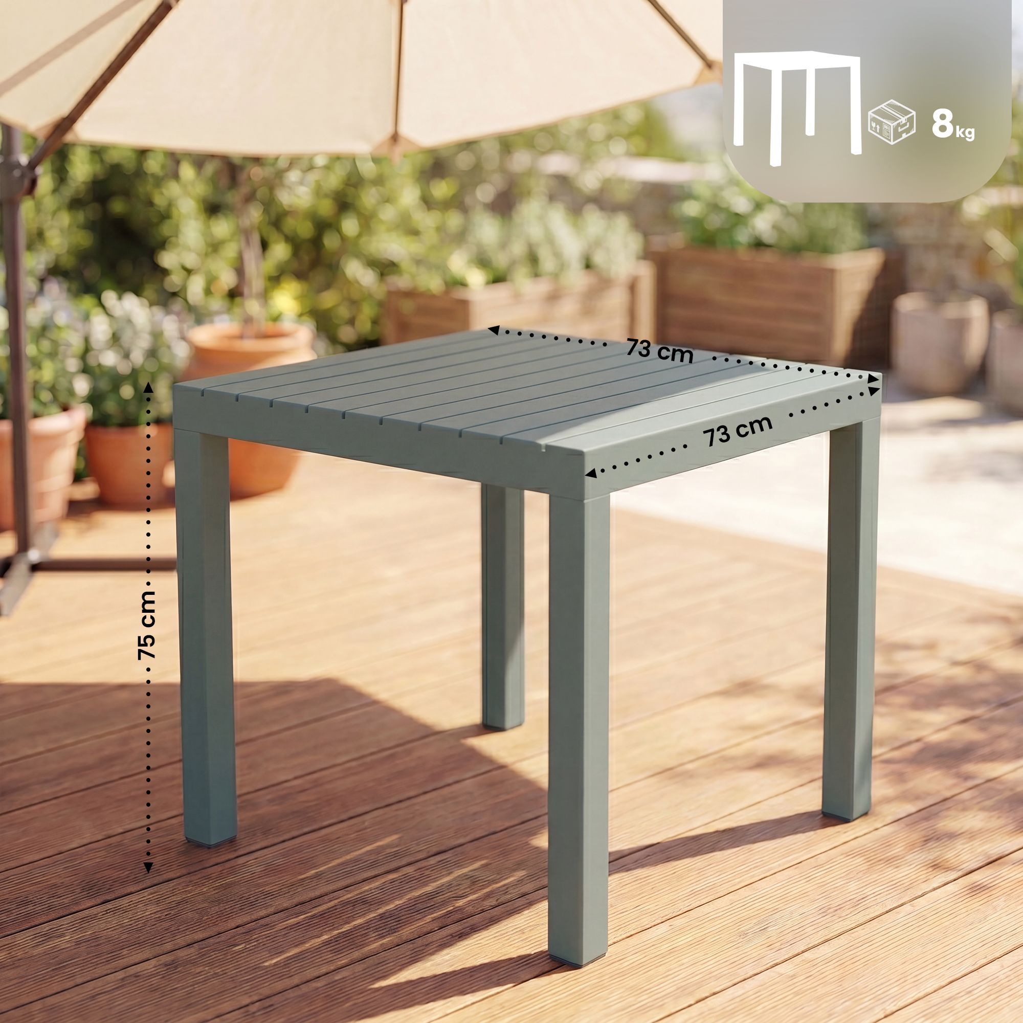 Tuintafel Kato 73 x 73 cm