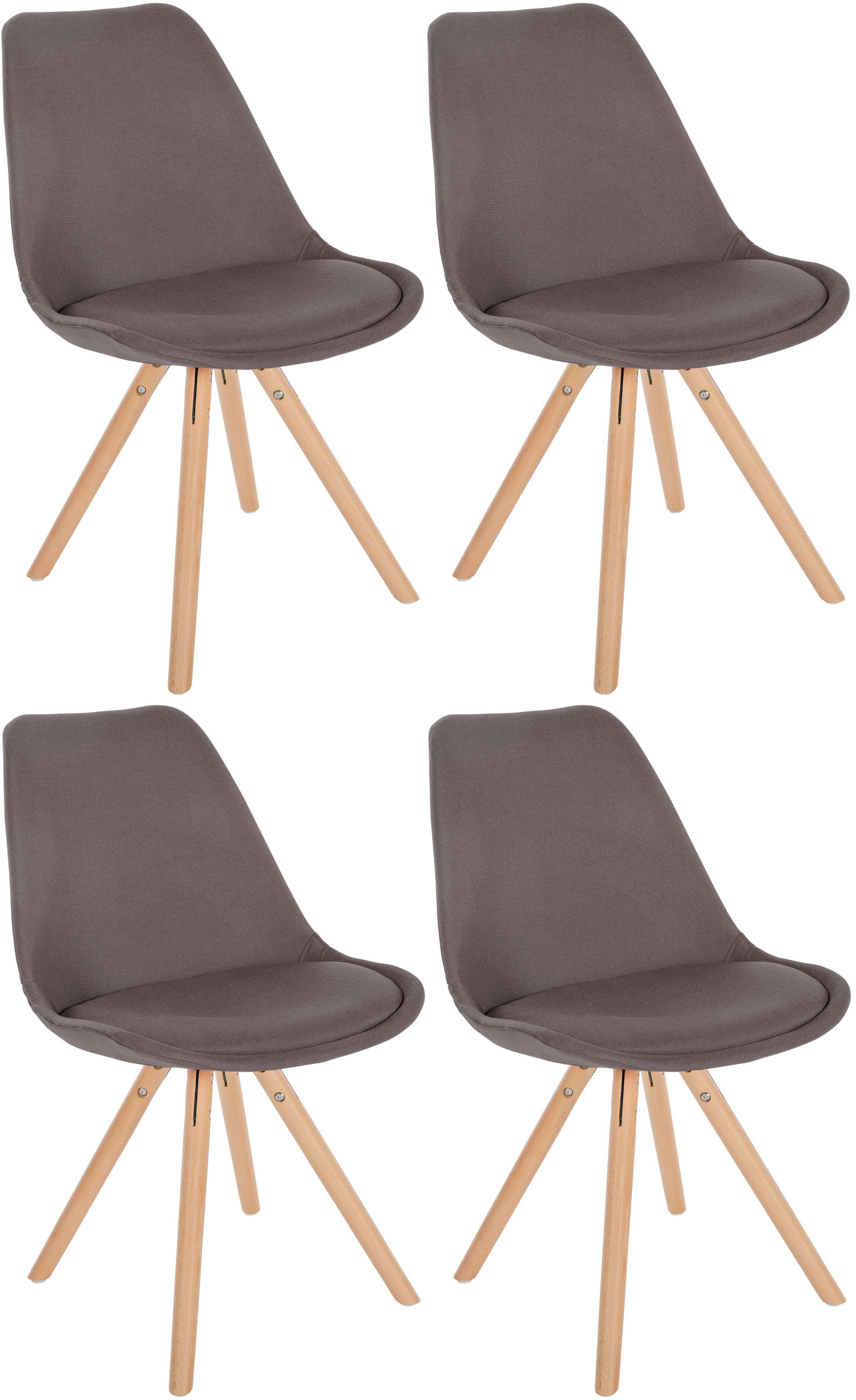 Set van 4 eetkamerstoelen Sofia Stof